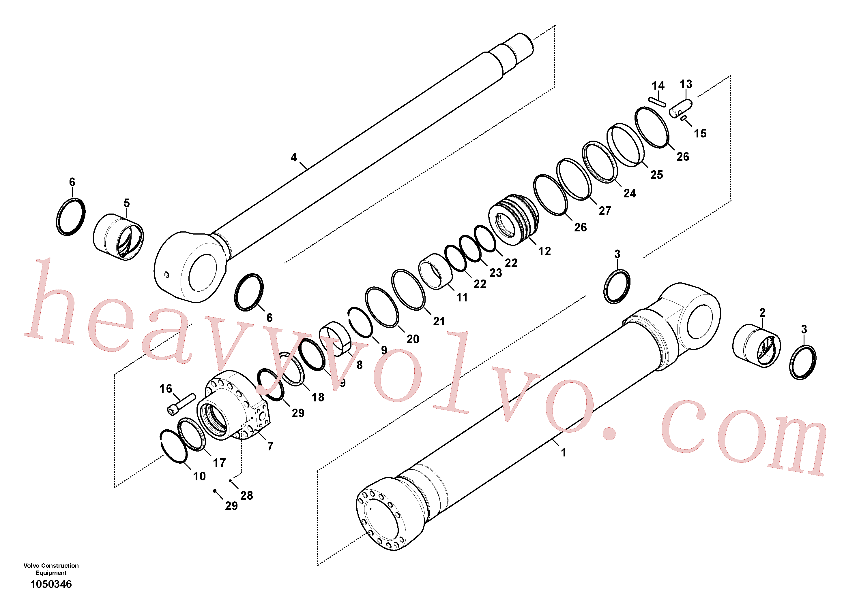 VOE14720333 for Volvo Bucket cylinder(1050346 assembly)