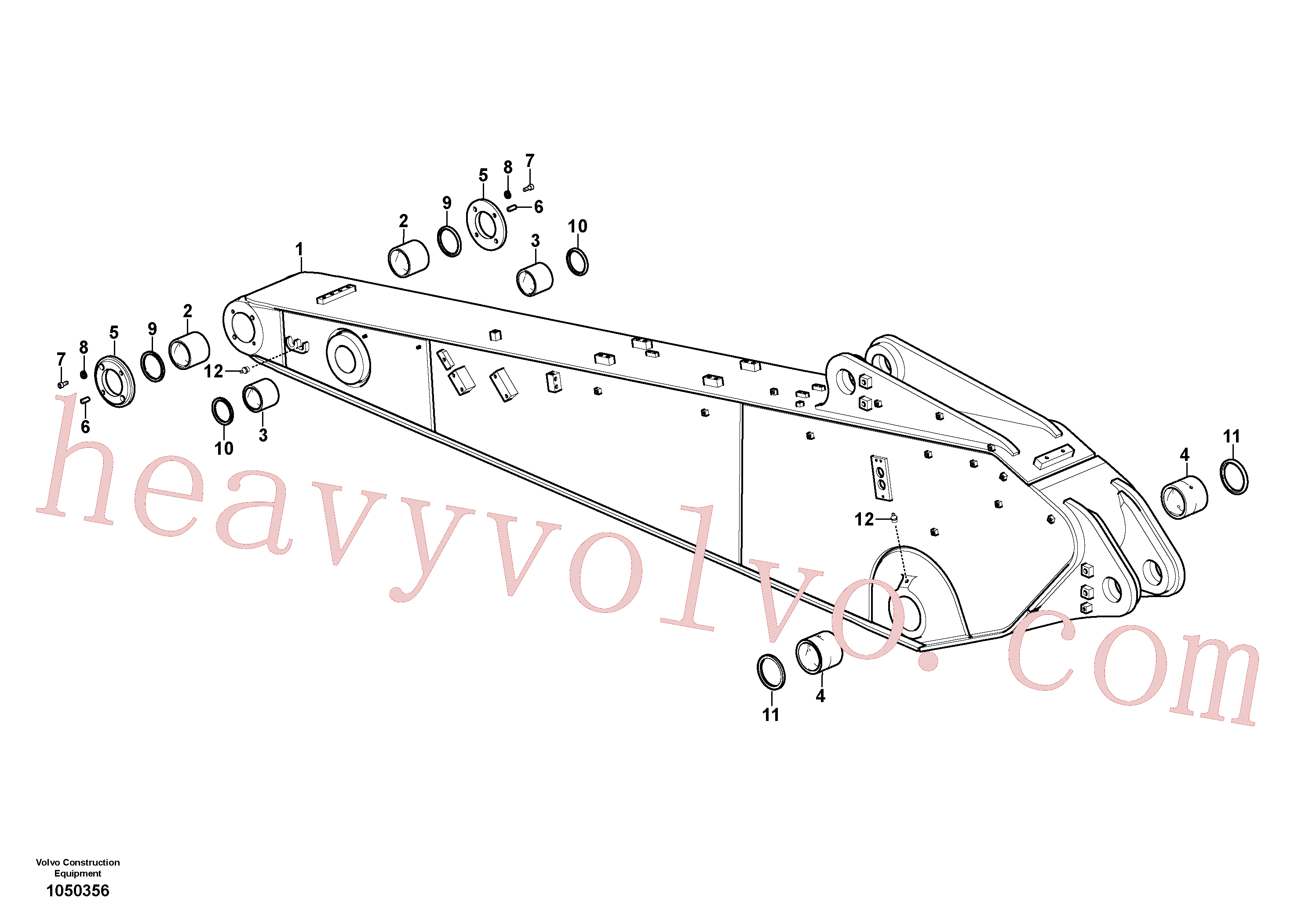 VOE14707055 for Volvo Dipper arm and grease piping with piping seat(1050356 assembly)