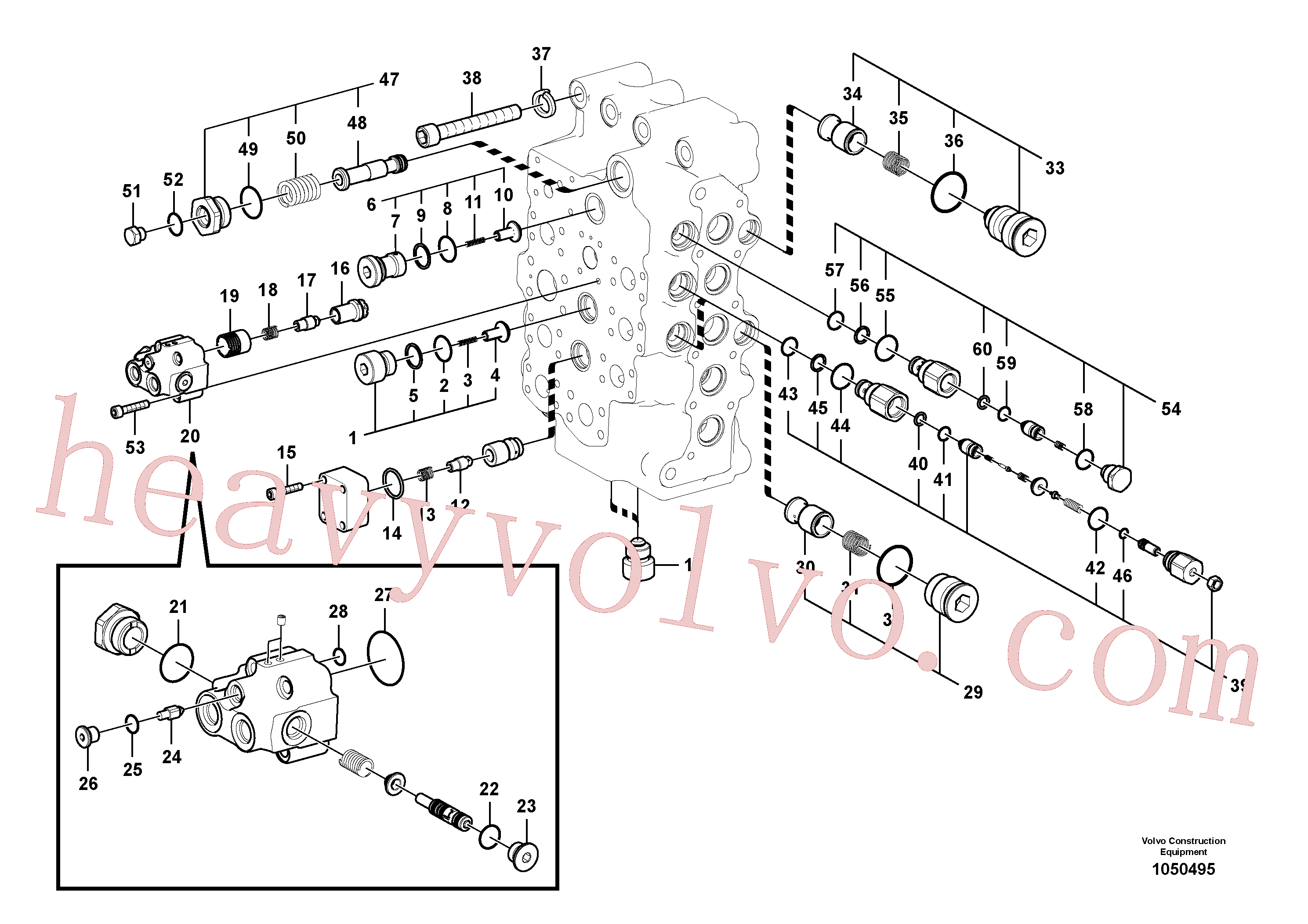 VOE14880816 for Volvo Main control valve(1050495 assembly)