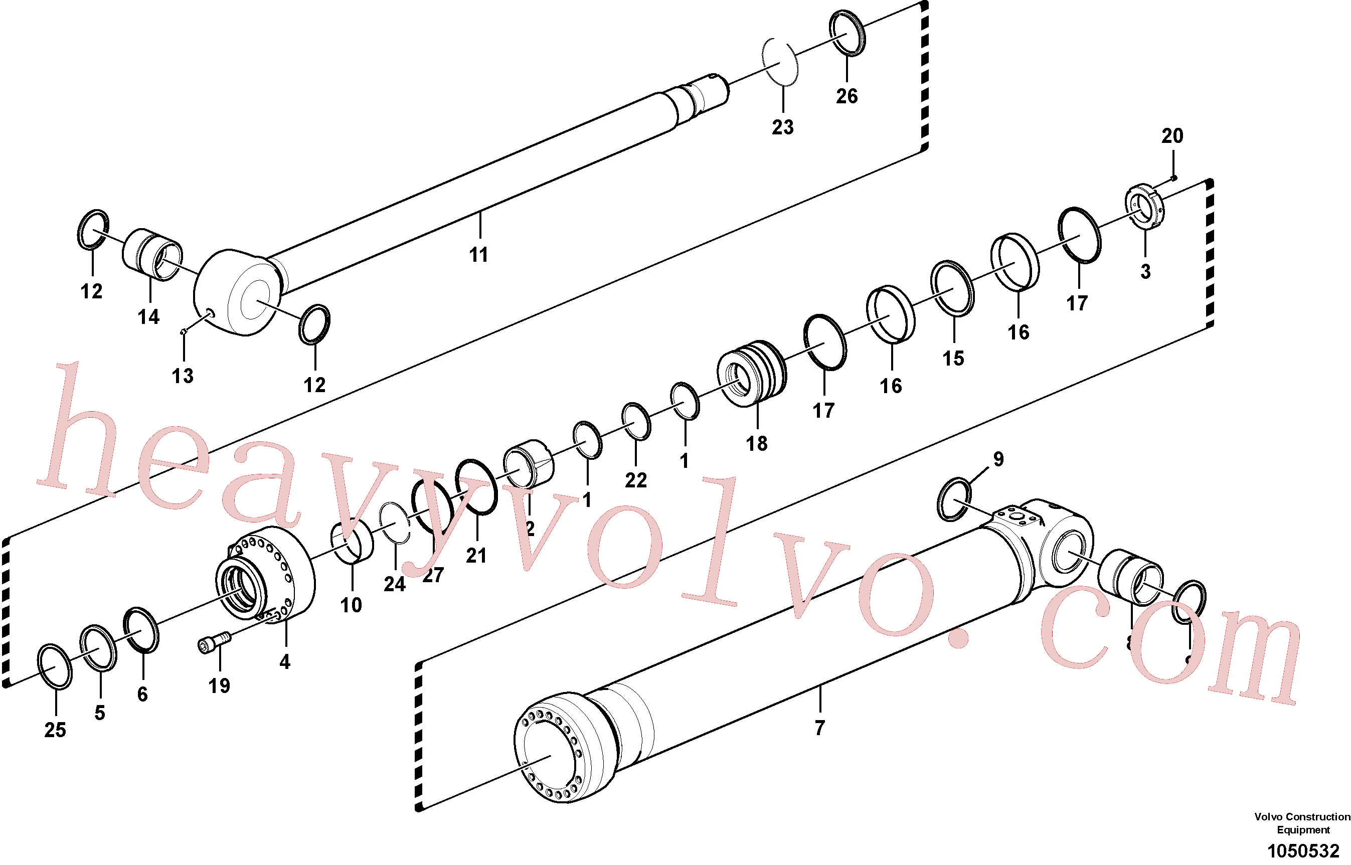 VOE14517939 for Volvo Bucket cylinder(1050532 assembly)