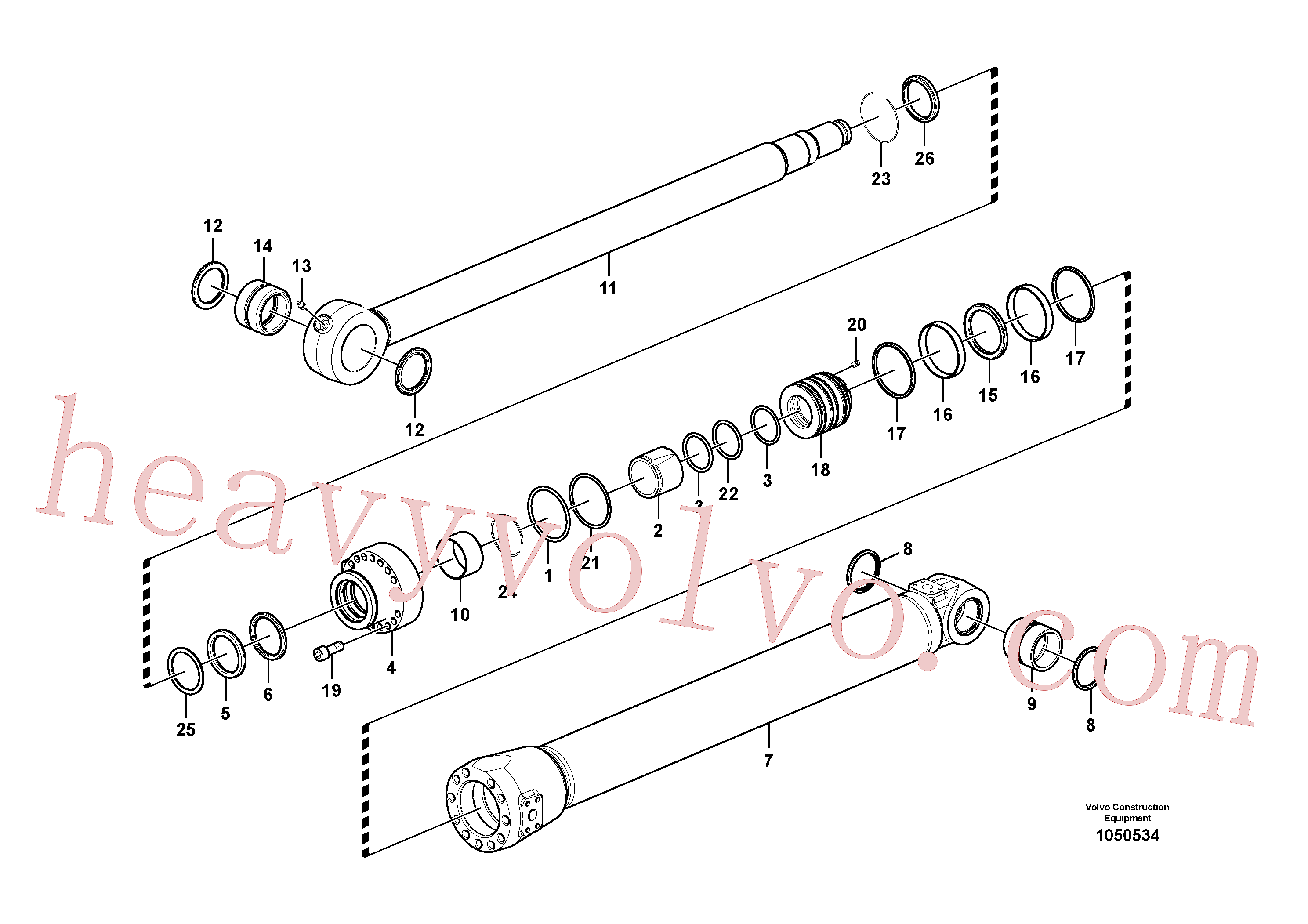 VOE990649 for Volvo Bucket cylinder(1050534 assembly)