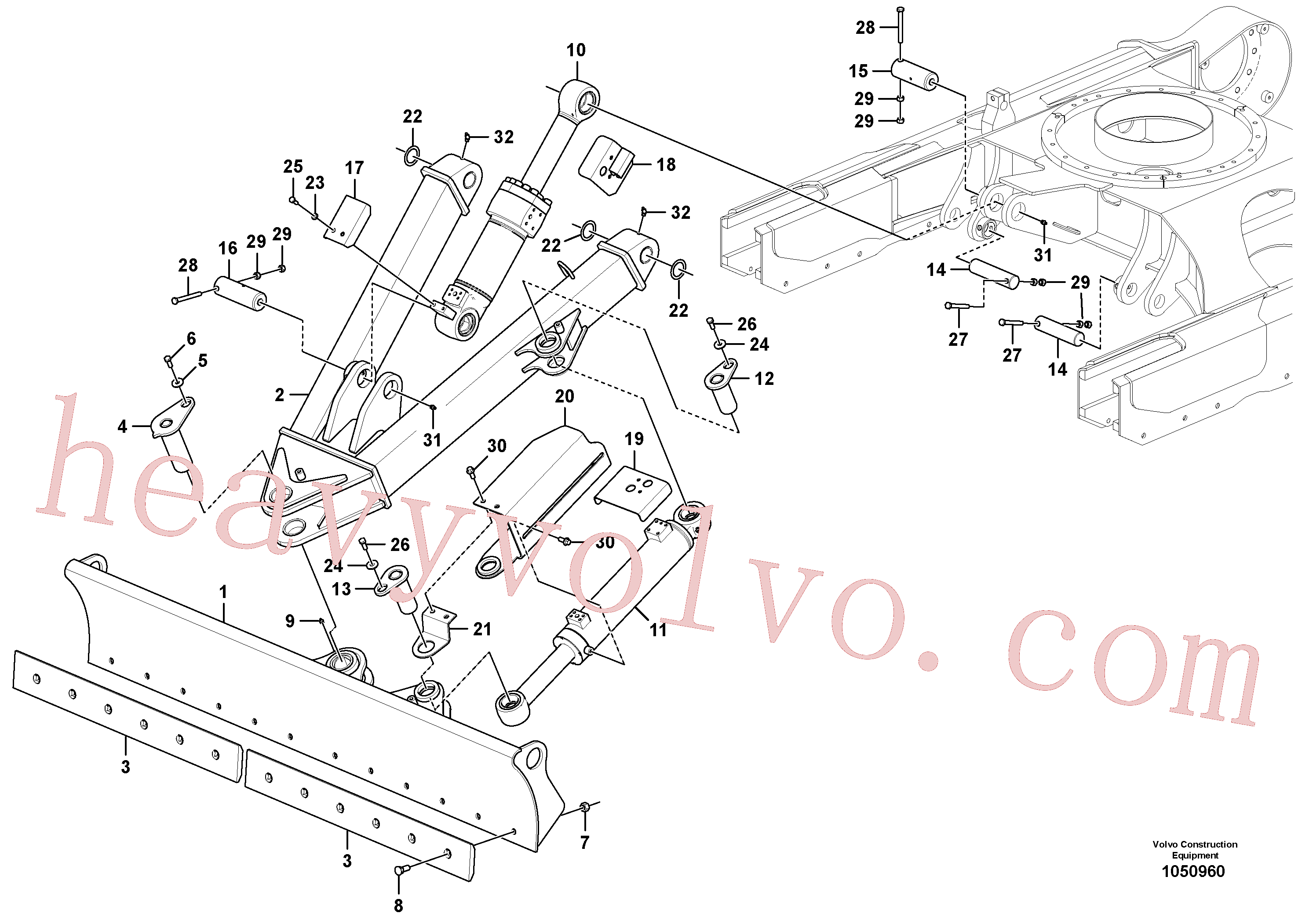 VOE14700226 for Volvo Dozer blade(1050960 assembly)