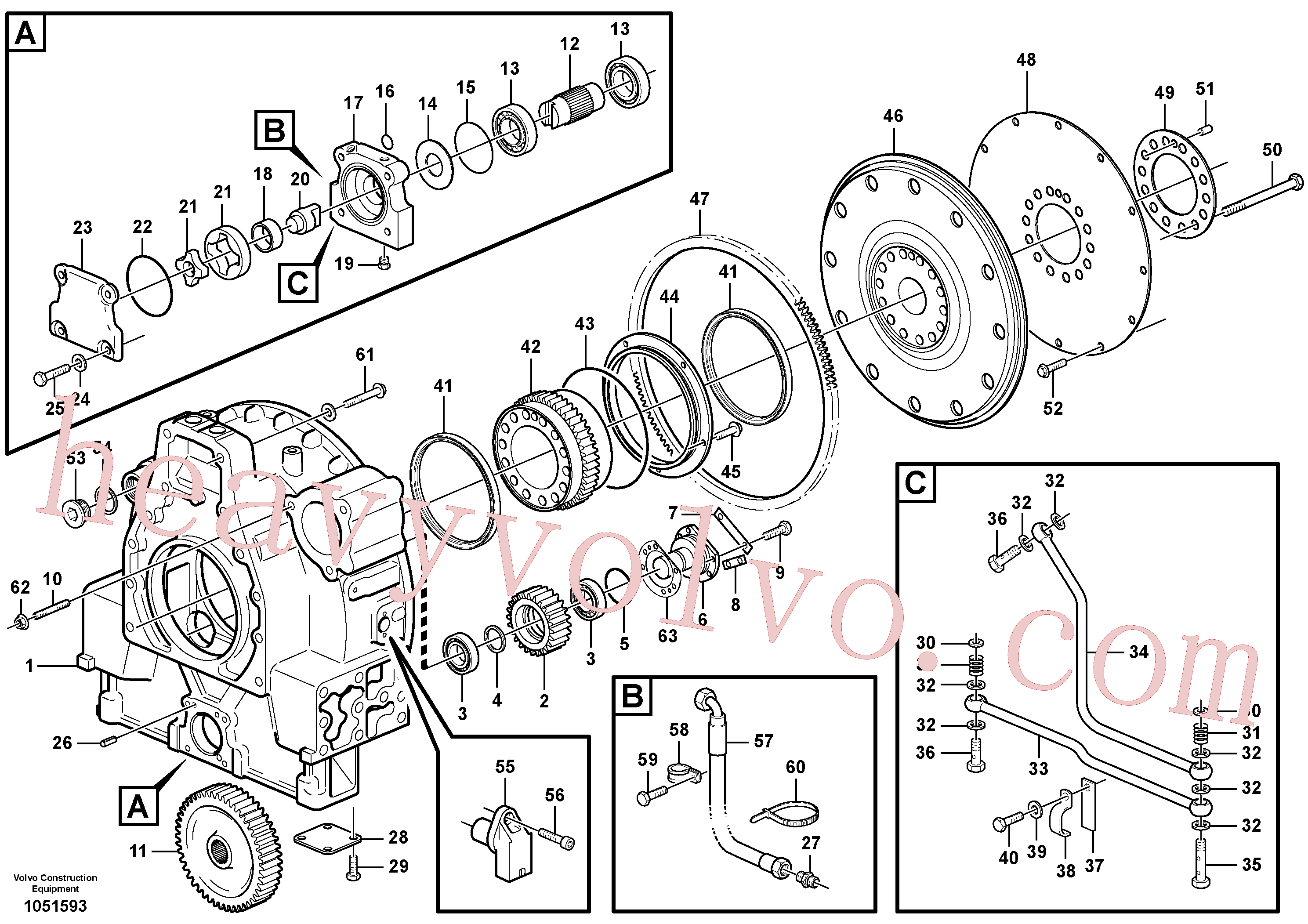 VOE974673 for Volvo Pump drive(1051593 assembly)