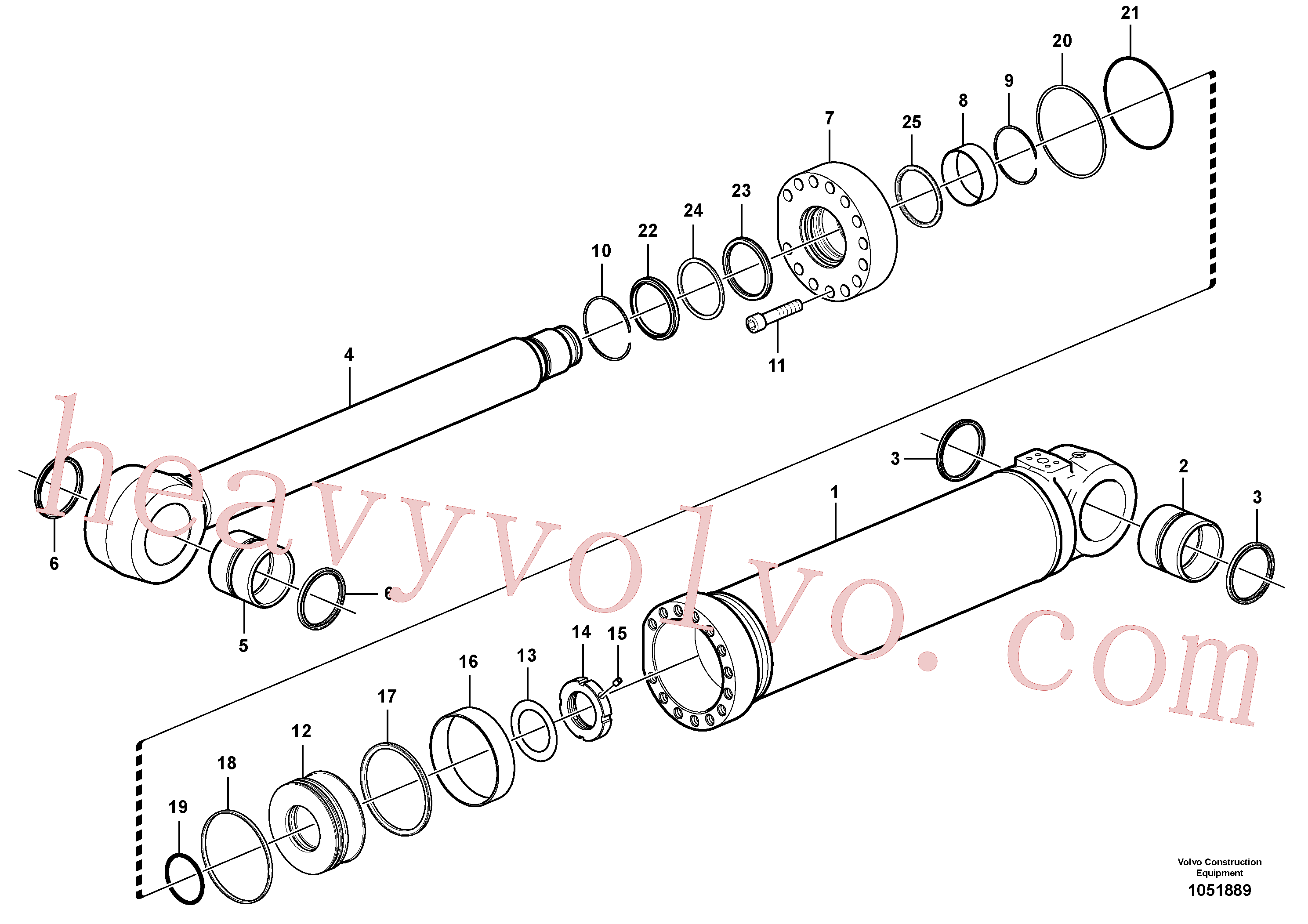 SA9566-41800 for Volvo Boom cylinder, adjustable 2nd(1051889 assembly)