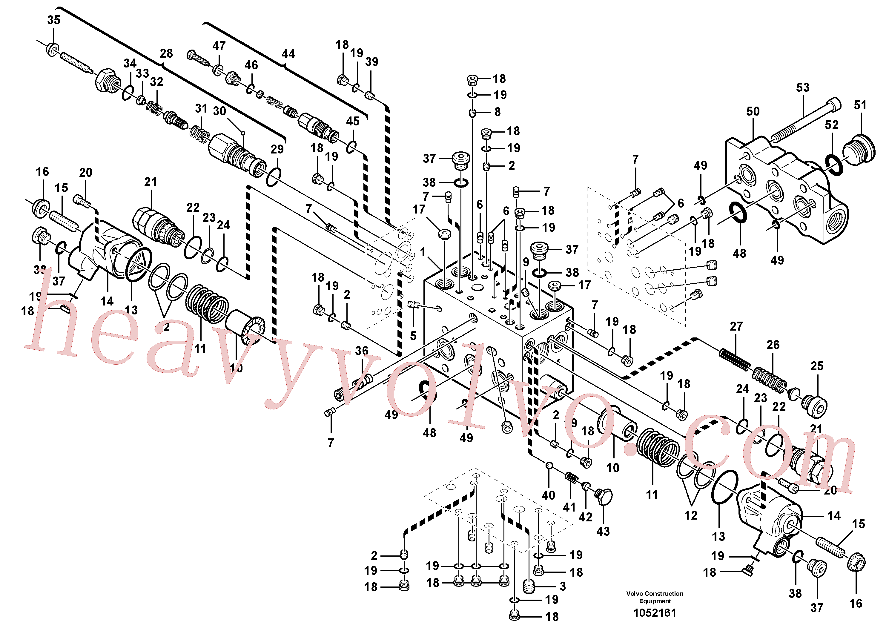 VOE11708200 for Volvo Control valve, swivel(1052161 assembly)