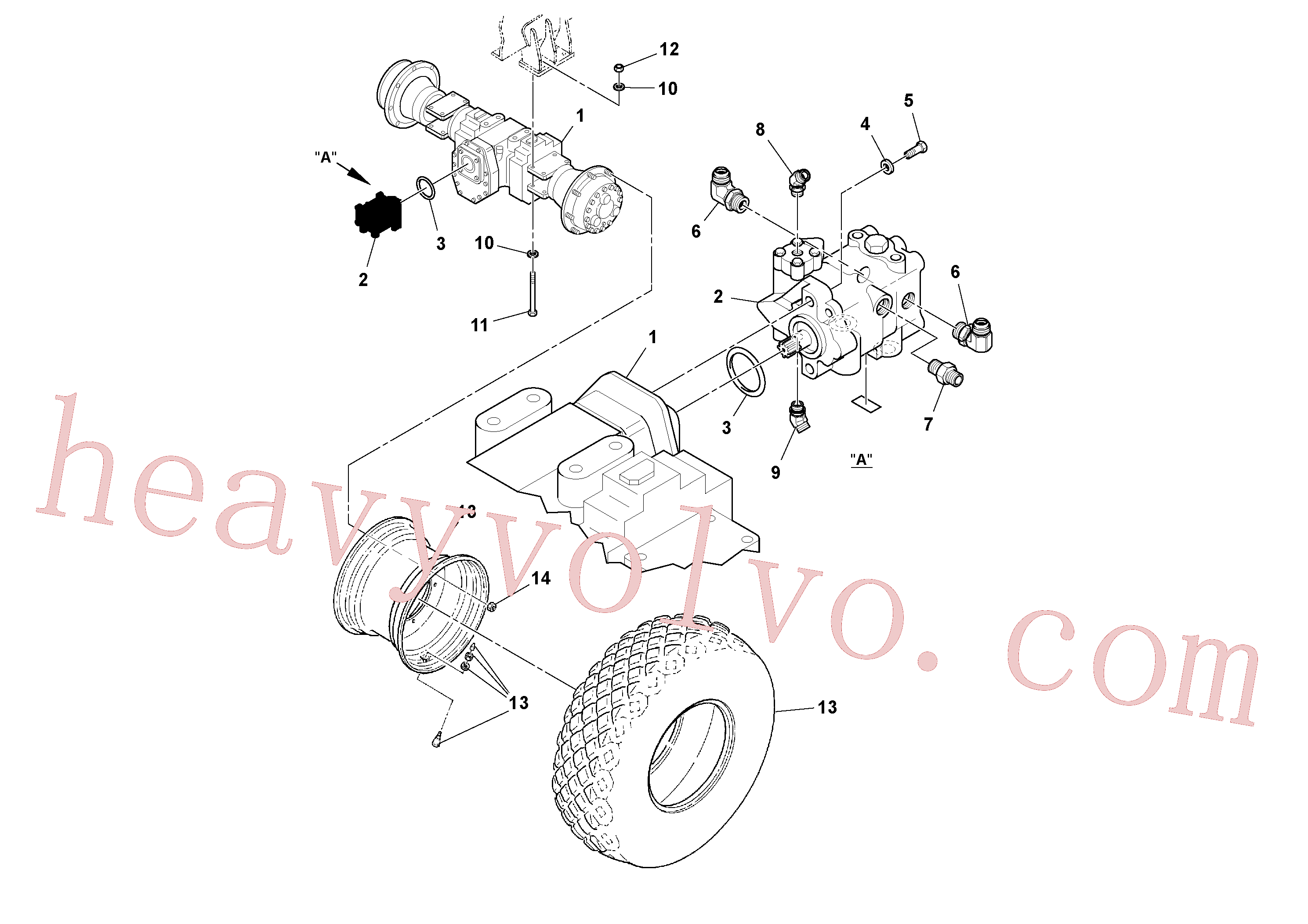 RM96702733 for Volvo Axle And Wheel Installation(1052653 assembly)