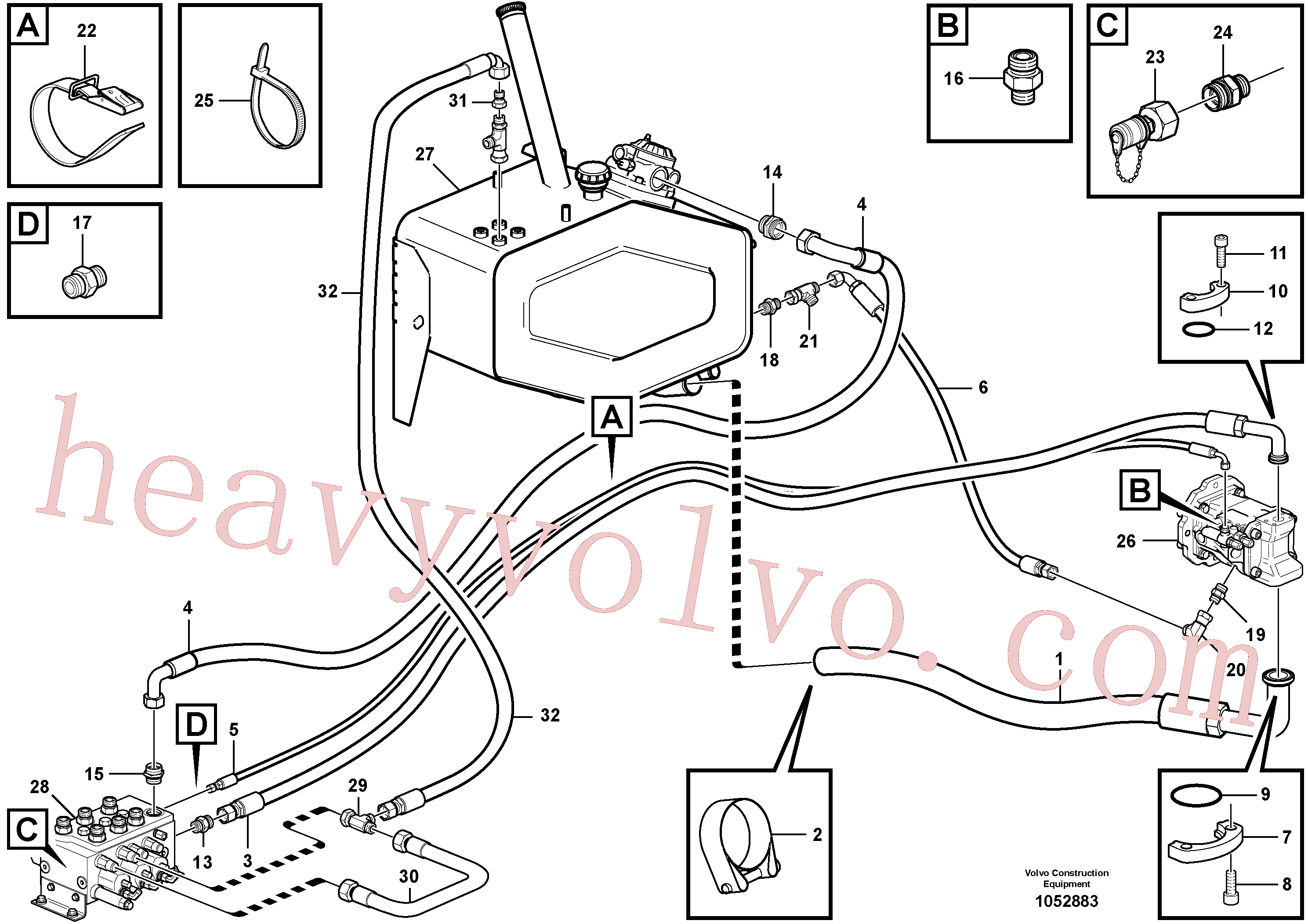 VOE936712 for Volvo Lines - rear vehicle(1052883 assembly)