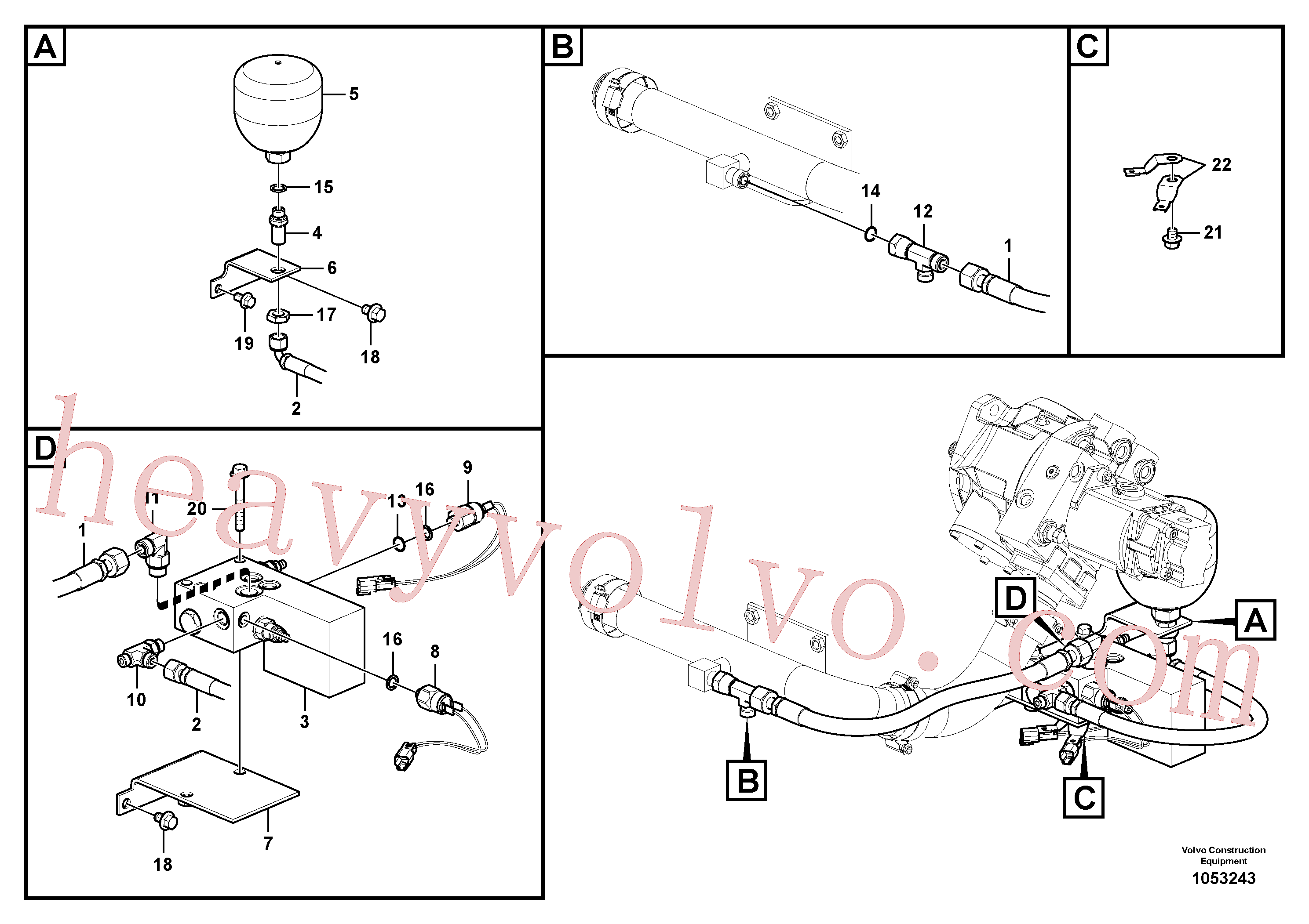 VOE938147 for Volvo Hydraulic system, brake valve(1053243 assembly)