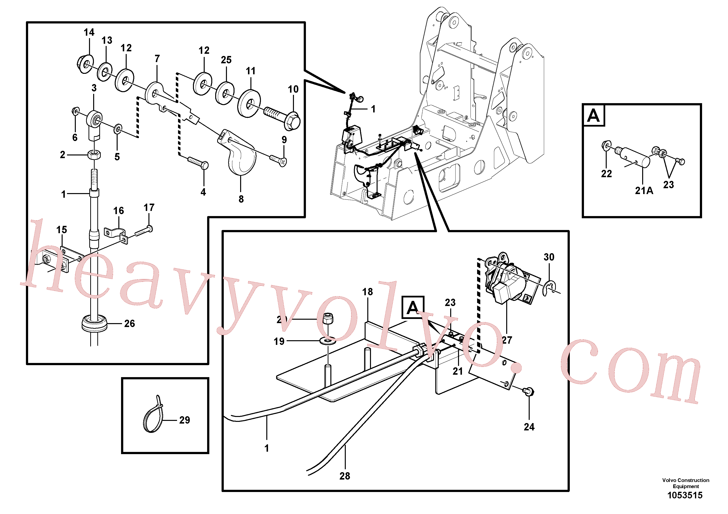 VOE996061 for Volvo Hand throttle(1053515 assembly)