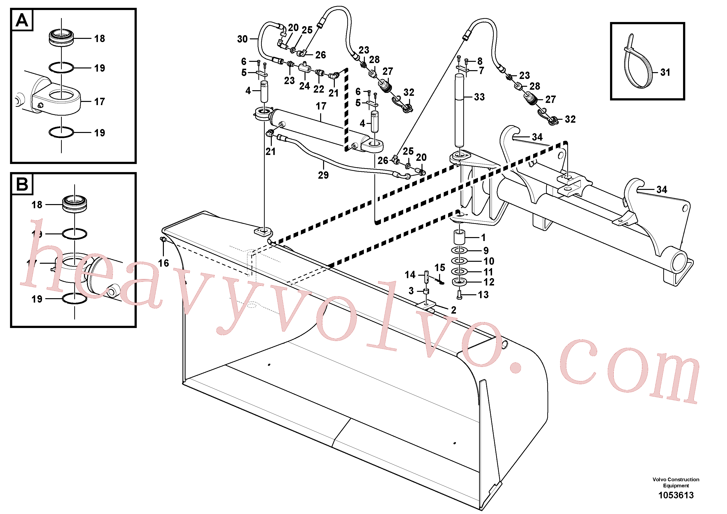 ZM2091531 for Volvo Side tip bucket - TPZ, Side tip bucket, TPV(1053613 assembly)