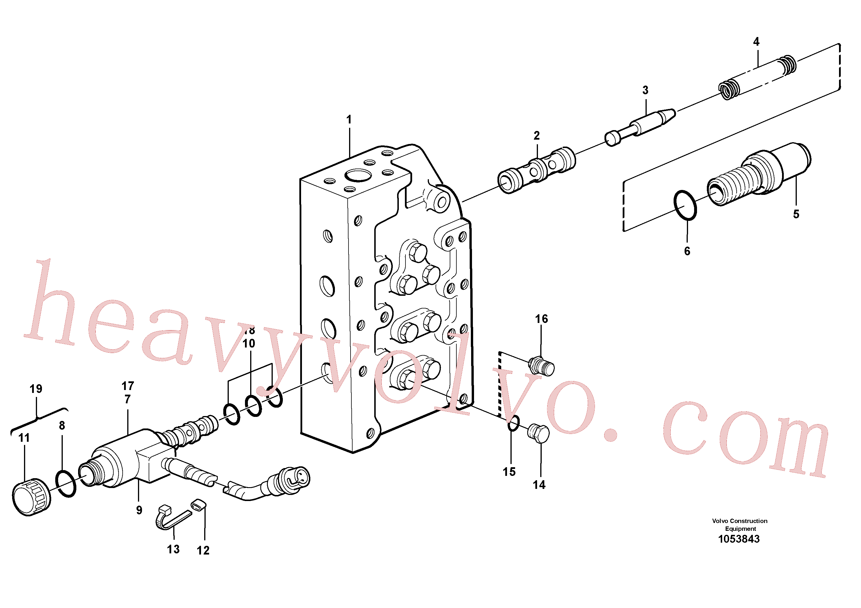 VOE11144019 for Volvo Gear selector valve(1053843 assembly)