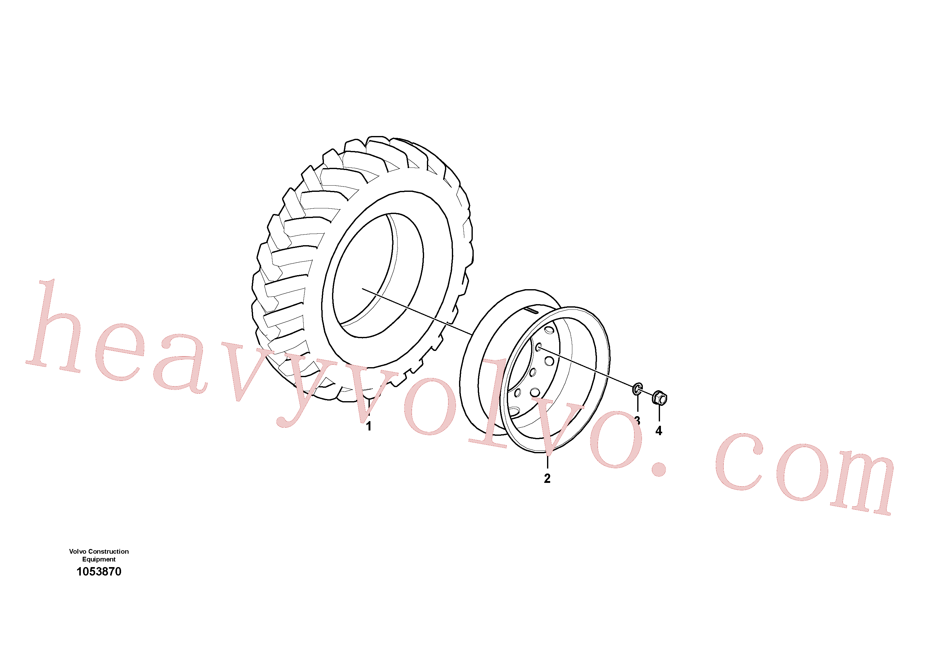 VOE14375481 for Volvo Wheel and tire(1053870 assembly)