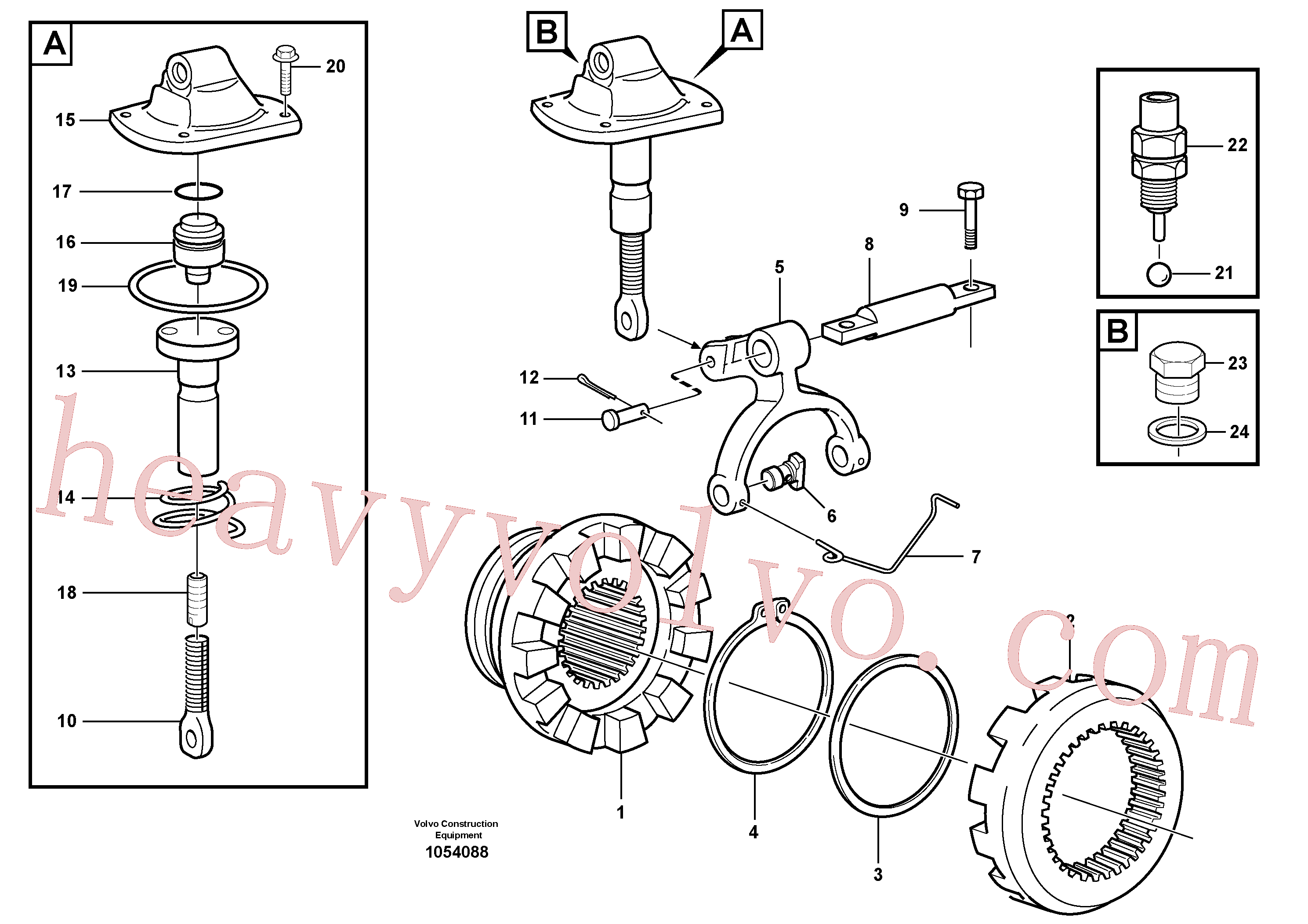 VOE11102799 for Volvo Differential lock(1054088 assembly)