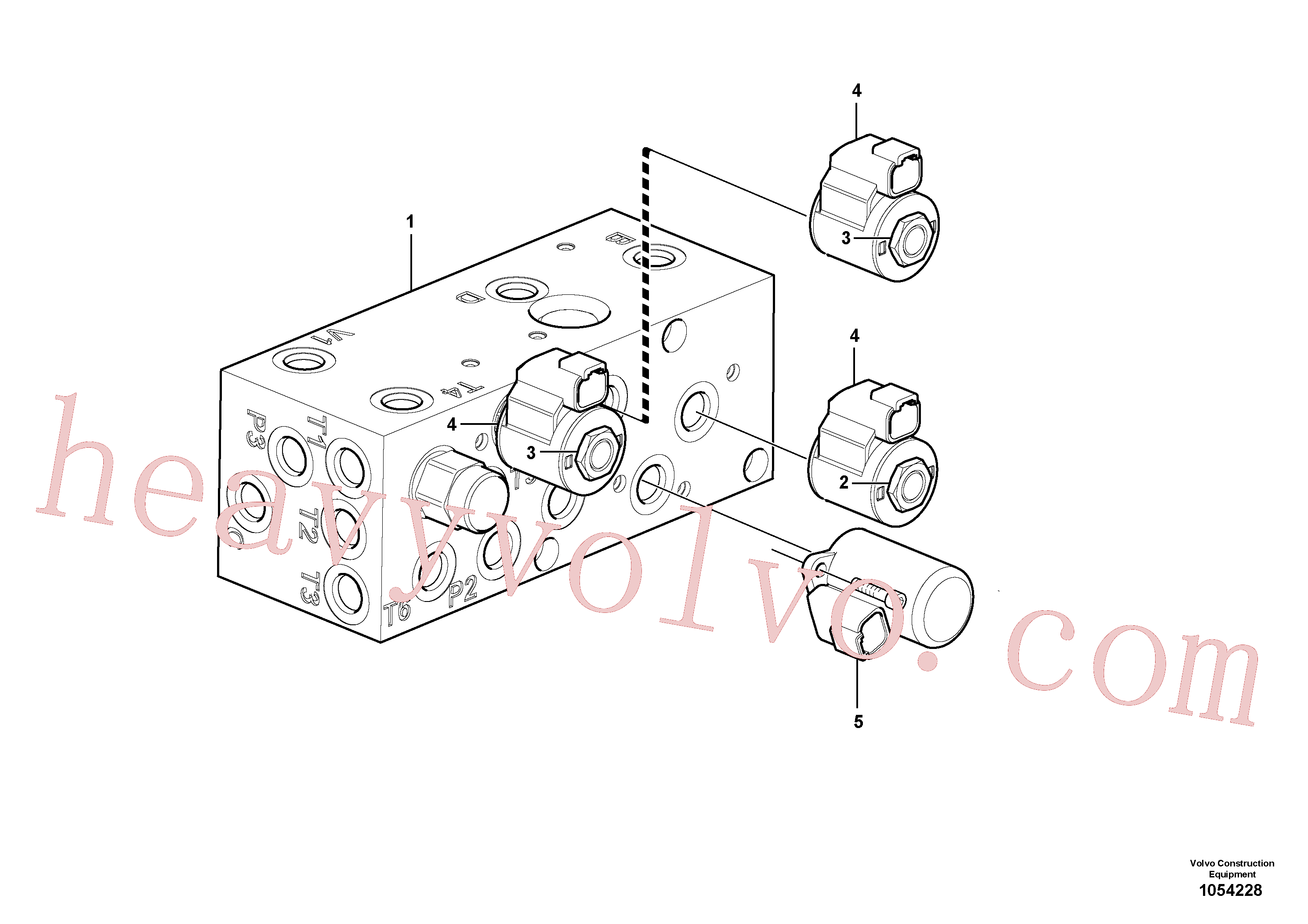 VOE15144116 for Volvo Pressure limiting valve(1054228 assembly)