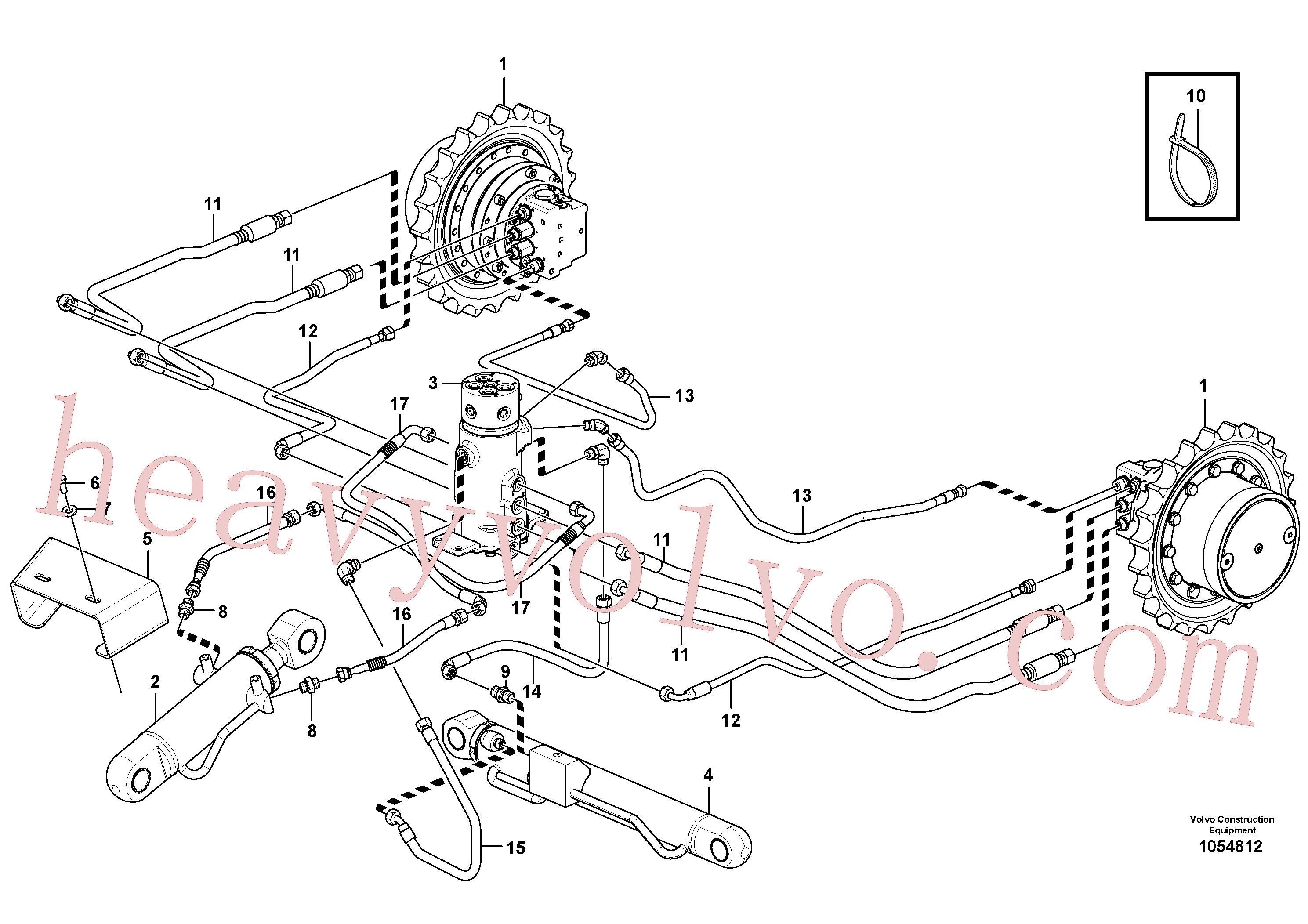 VOE11711463 for Volvo Hydraulic circuit ( lower frame )(1054812 assembly)