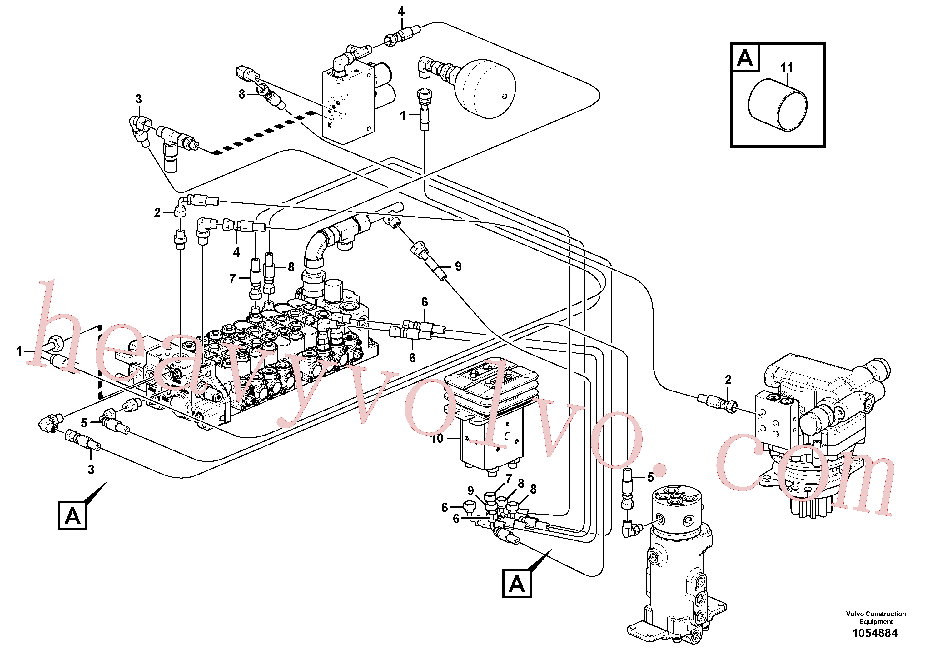 VOE936978 for Volvo Hydraulic circuit ( low pressure )(1054884 assembly)