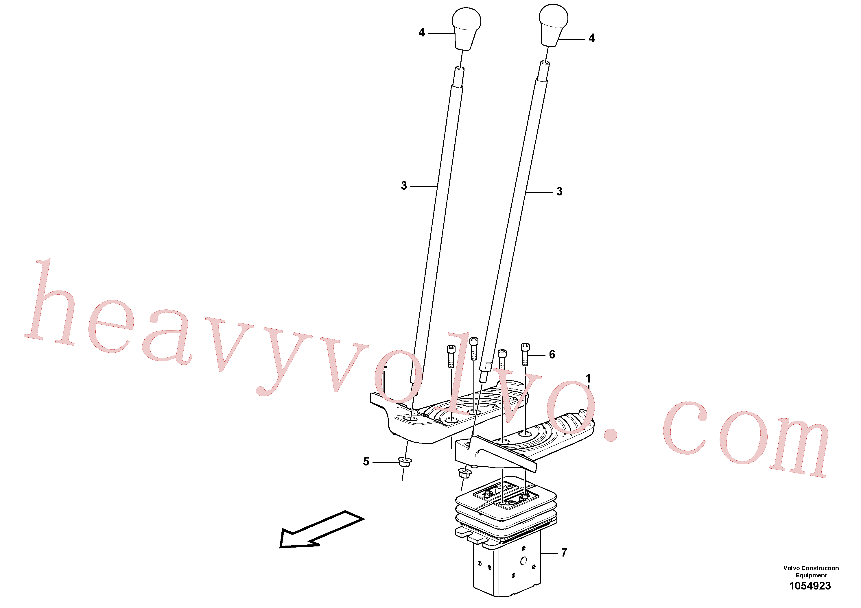 VOE15624138 for Volvo Control levers : travelling(1054923 assembly)