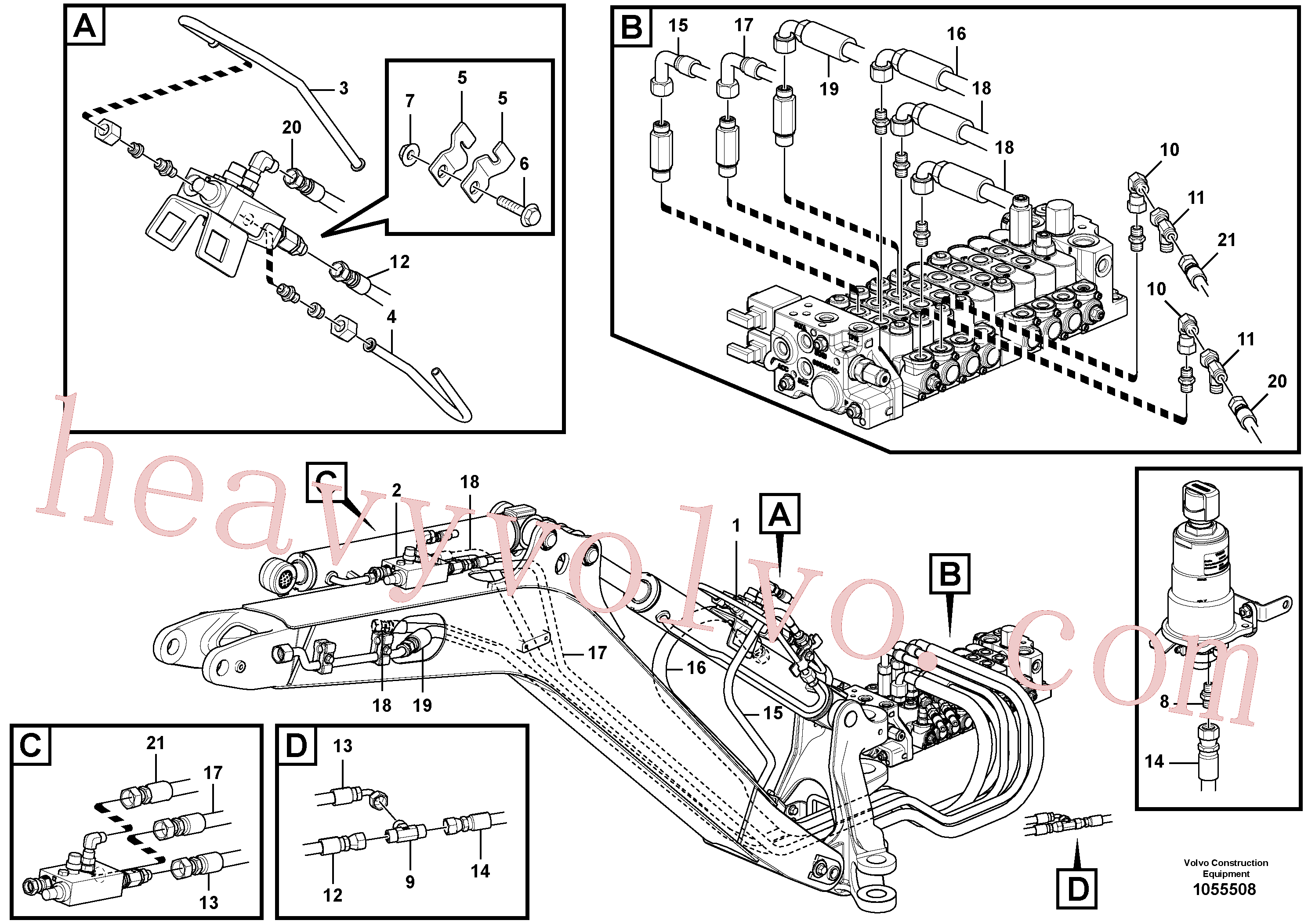 VOE15619491 for Volvo Working hydraulics, valves(1055508 assembly)