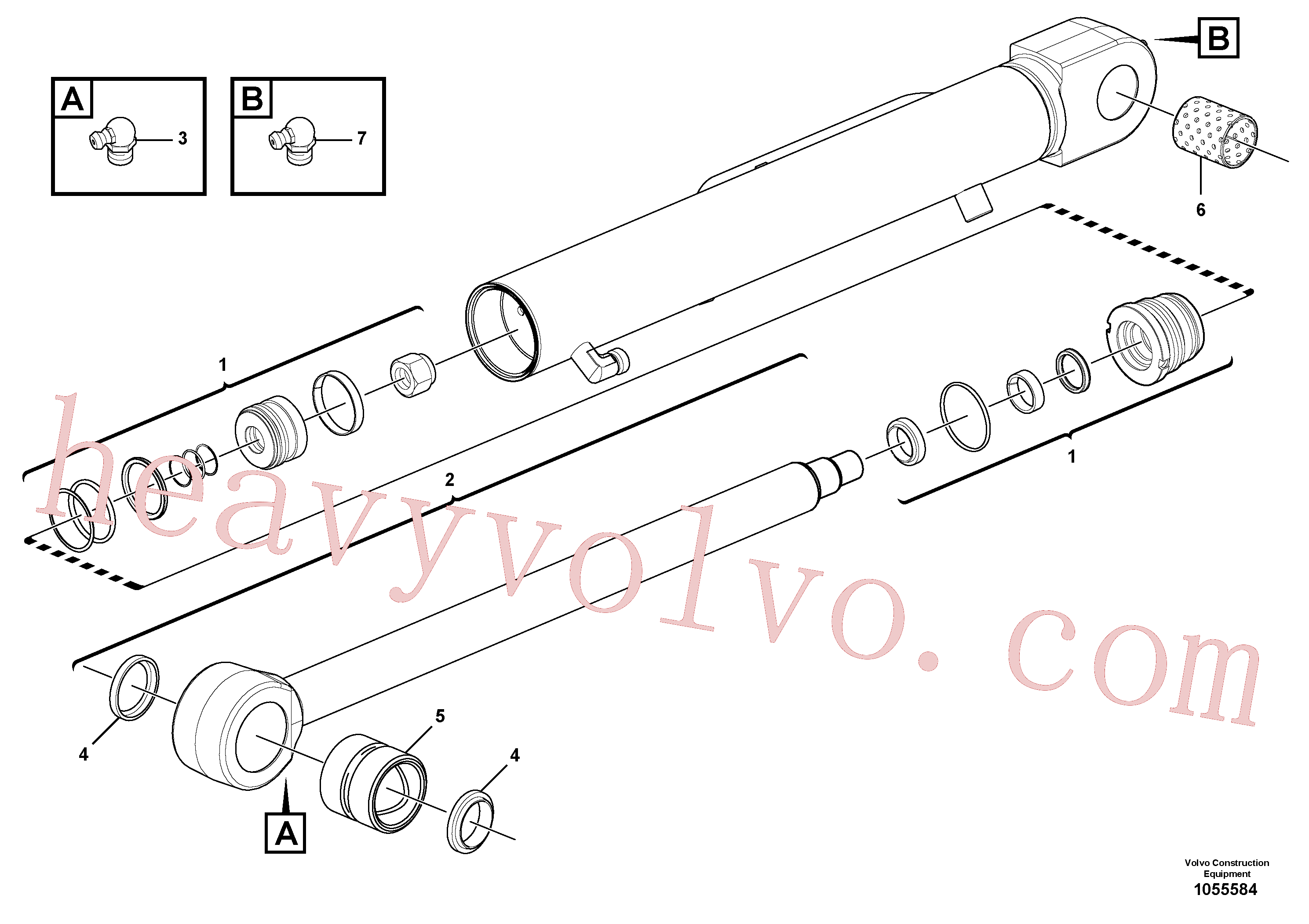 VOE15163209 for Volvo Bucket cylinder(1055584 assembly)