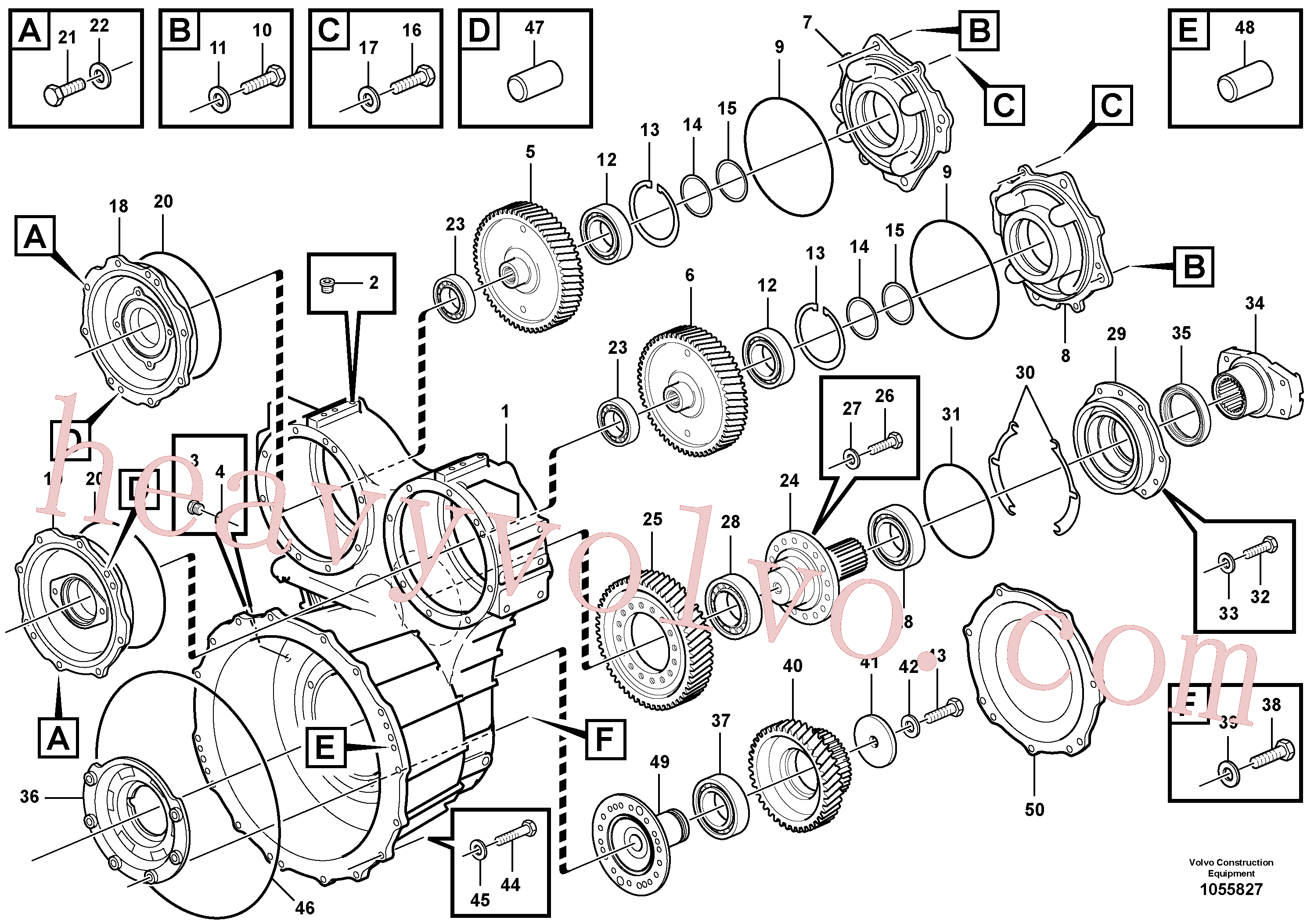 VOE15173961 for Volvo Converter housing, gears and shafts(1055827 assembly)