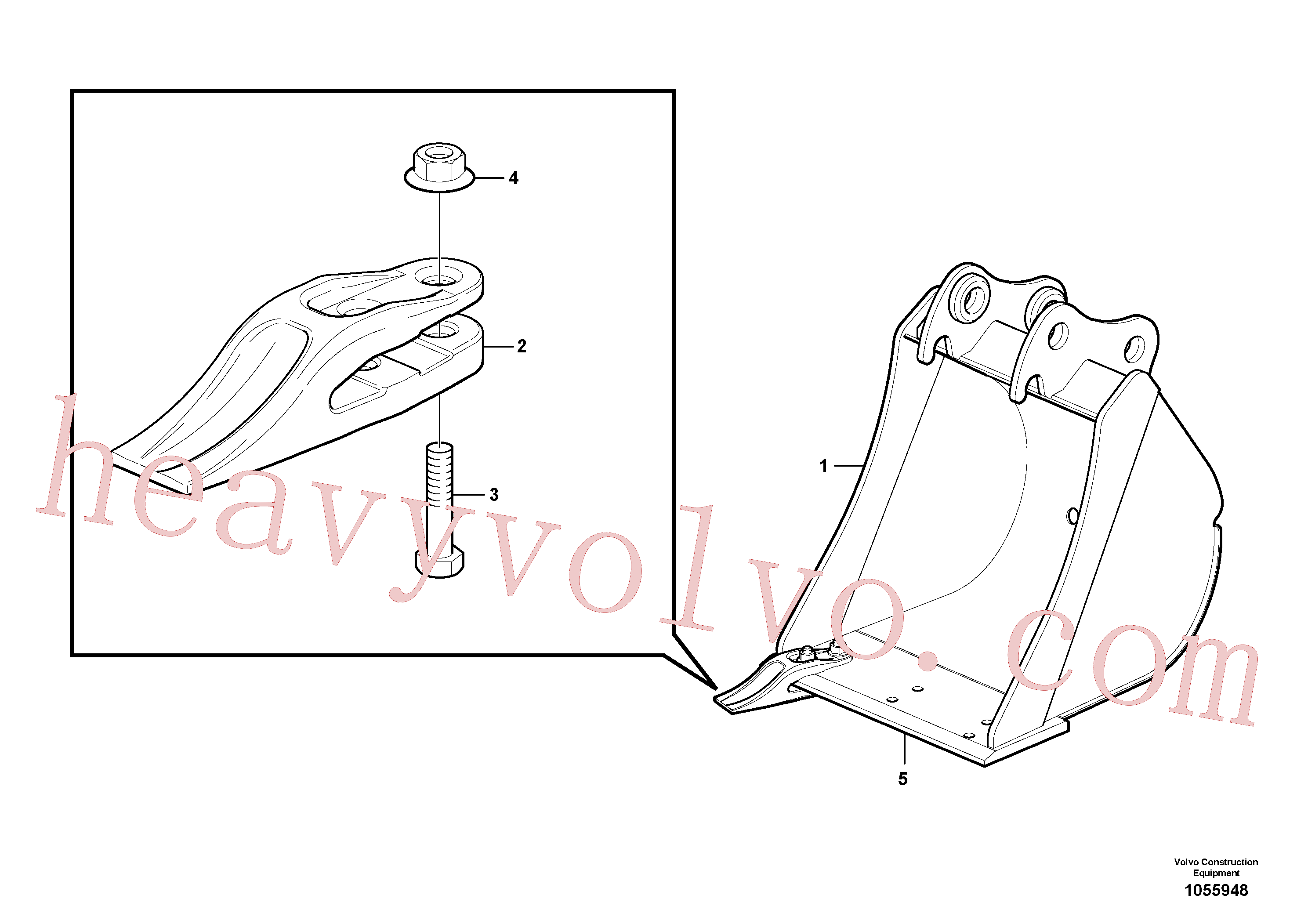 VOE11803050 for Volvo Bucket(1055948 assembly)