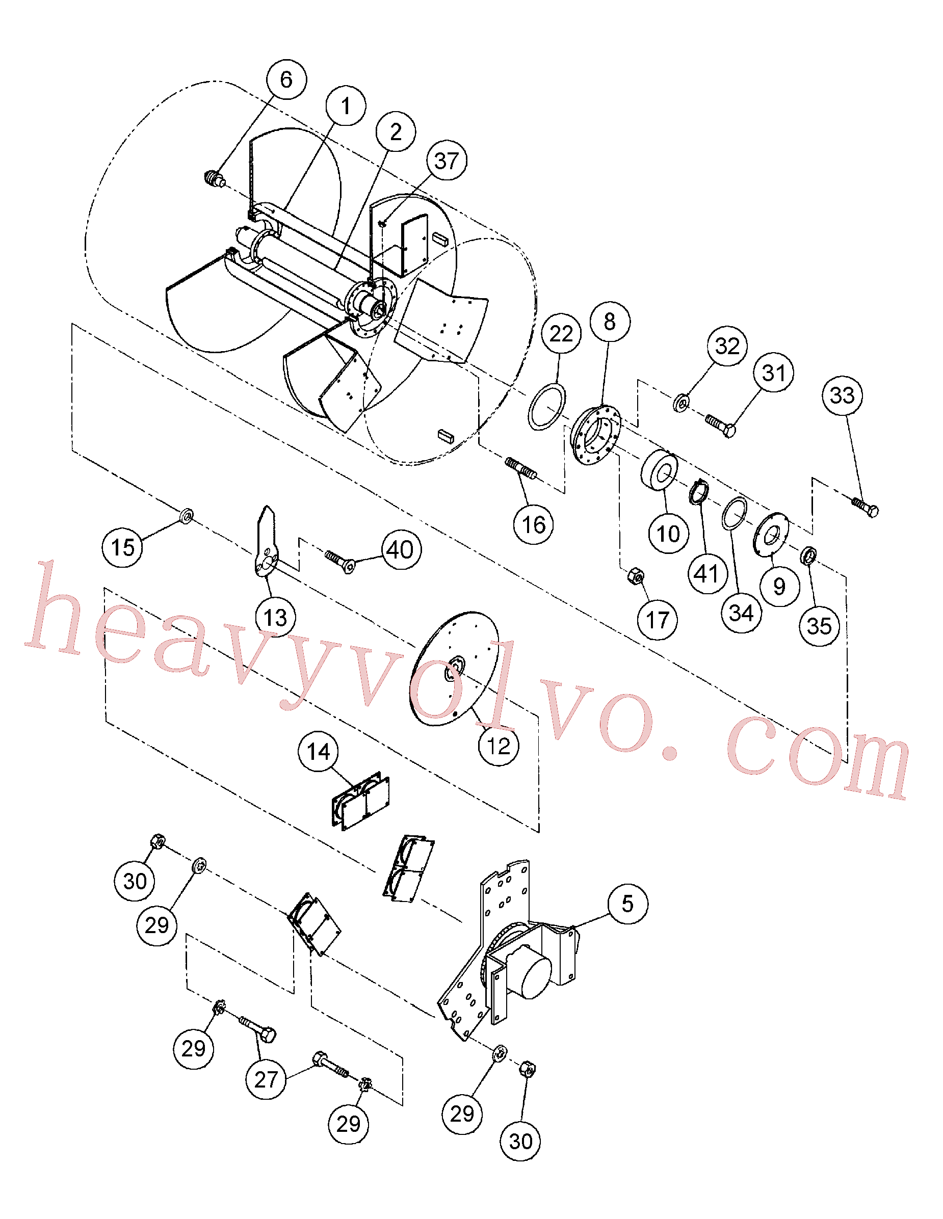 RM96702857 for Volvo Rear Drum Assembly(1055952 assembly)