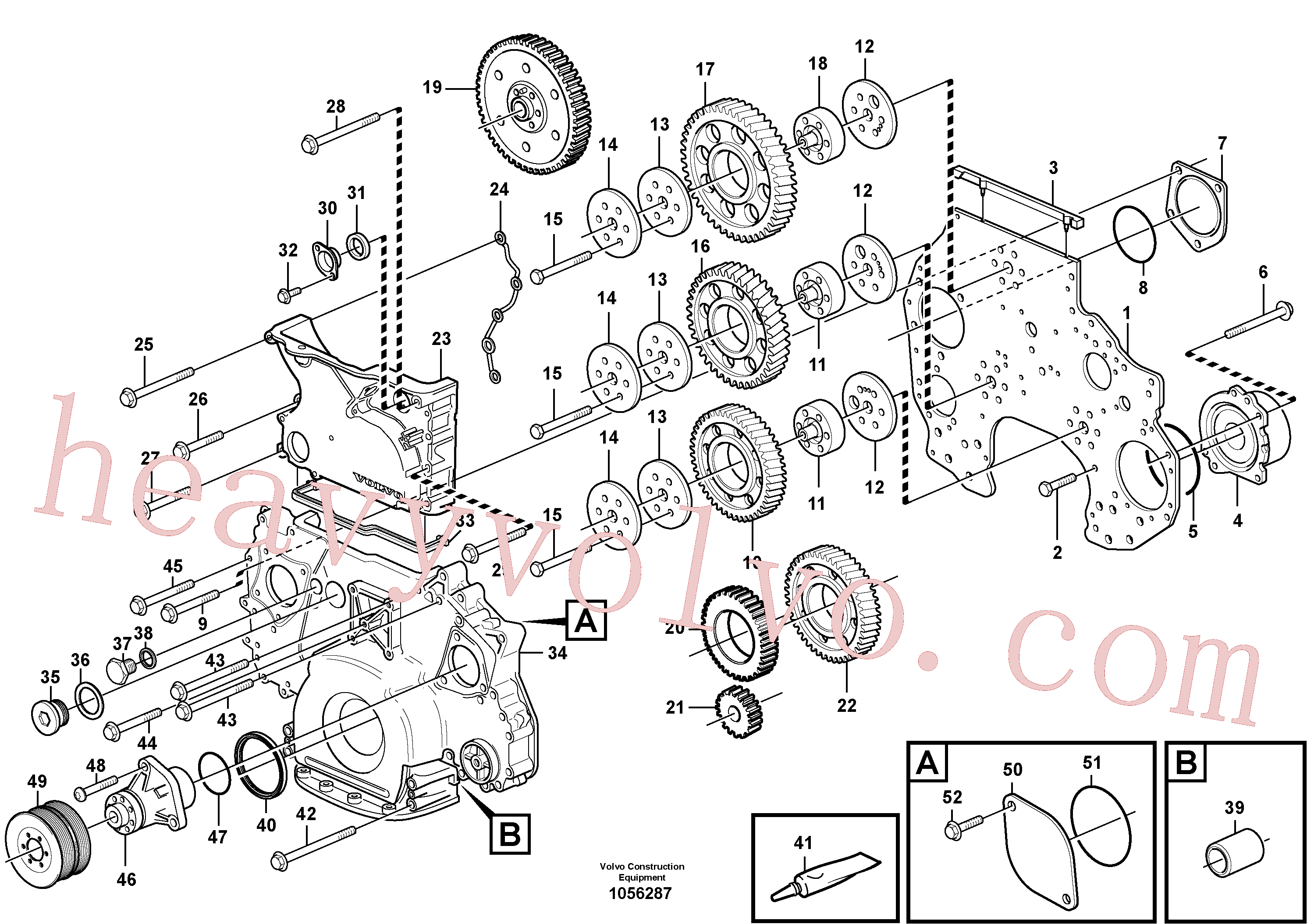 VOE960632 for Volvo Timing gear casing and gears(1056287 assembly)