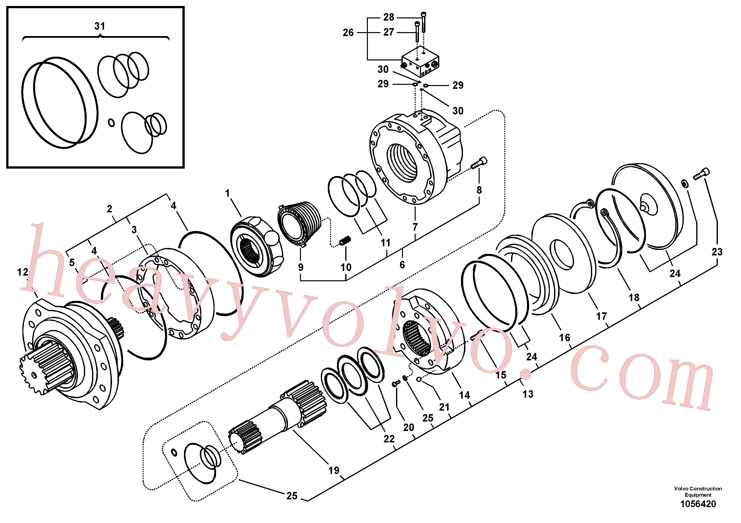 VOE14527094 for Volvo Swing motor(1056420 assembly)