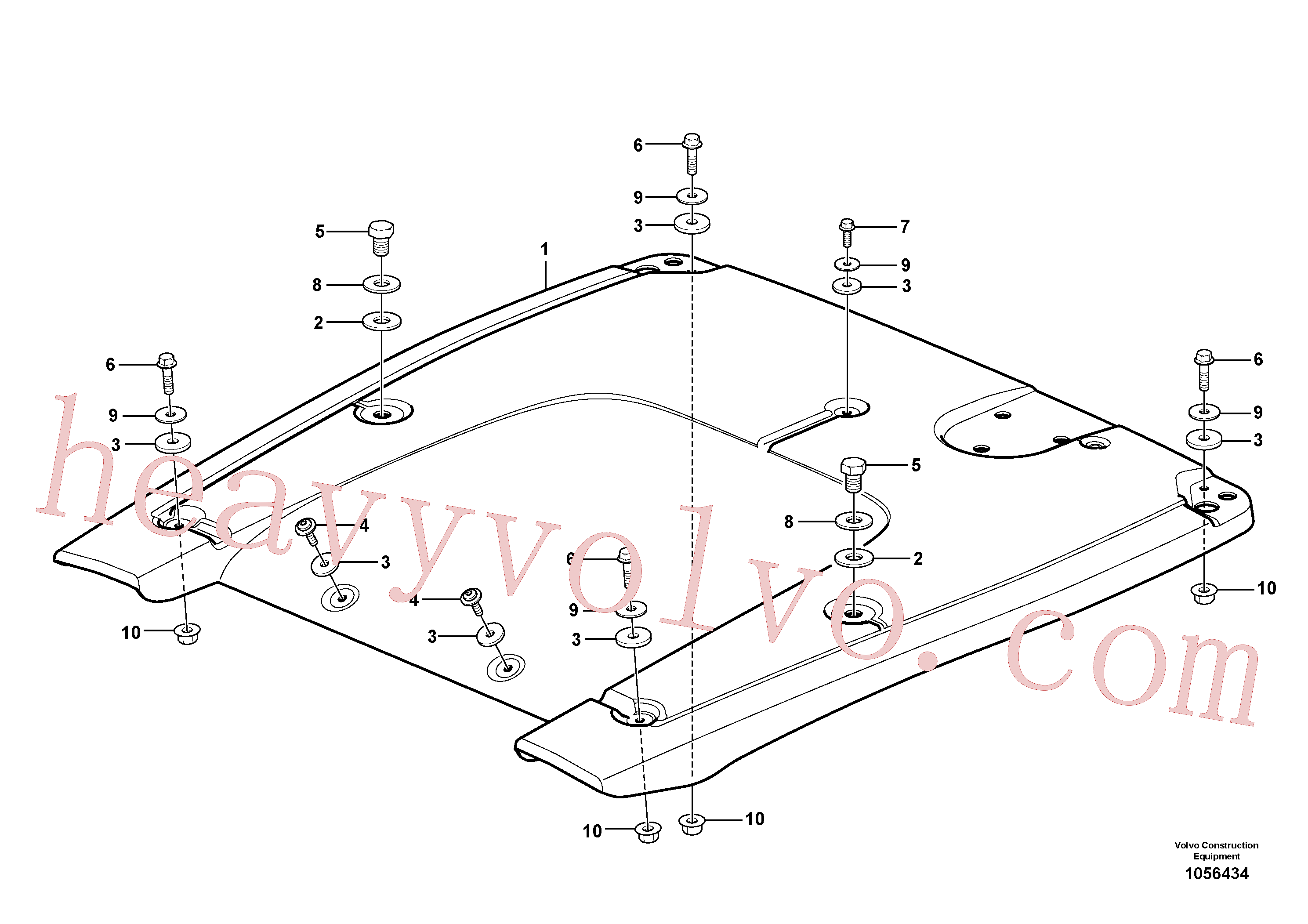 VOE997994 for Volvo Roof Cover, Cab : framework / roof(1056434 assembly)