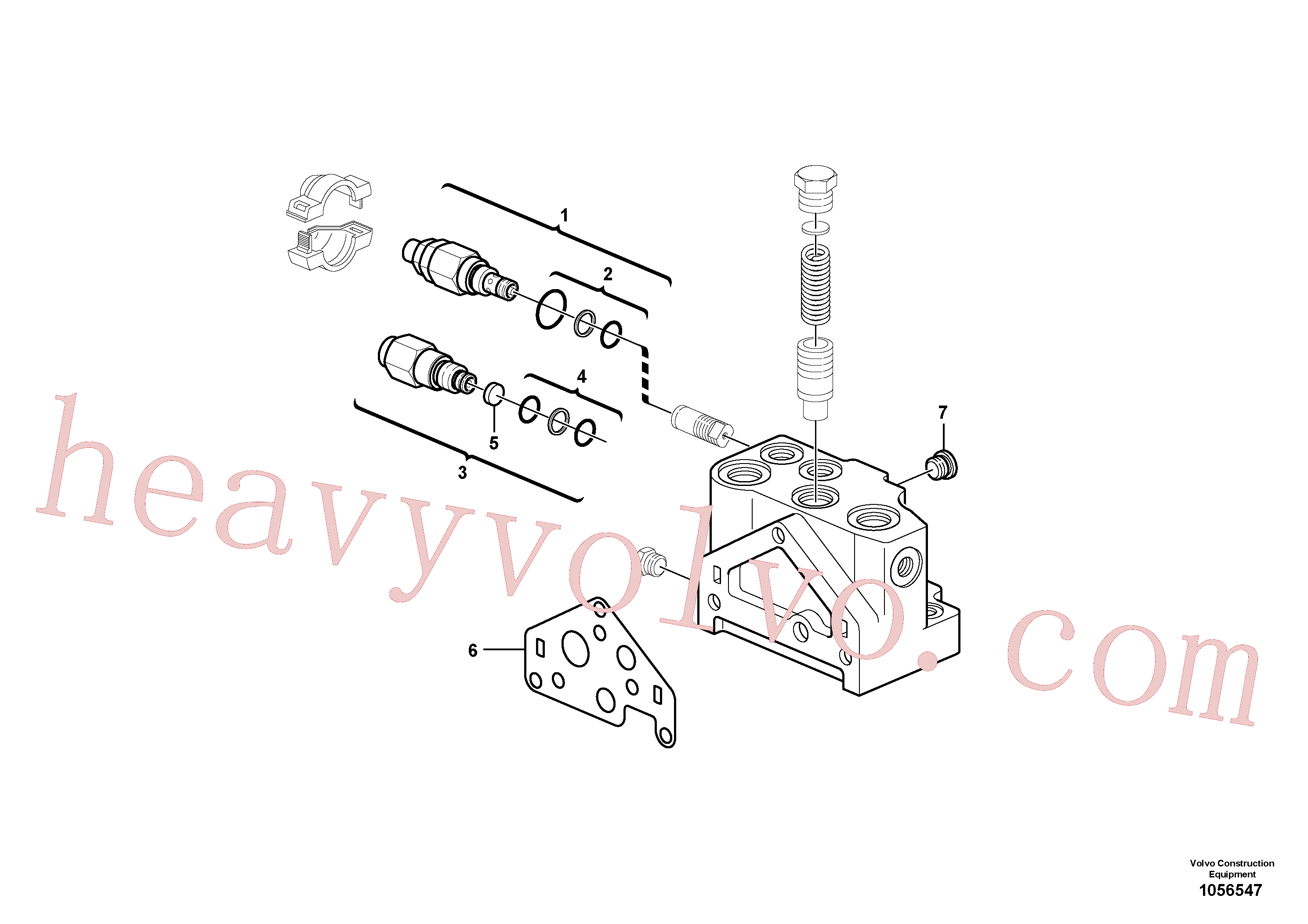 VOE15182844 for Volvo Valve section(1056547 assembly)