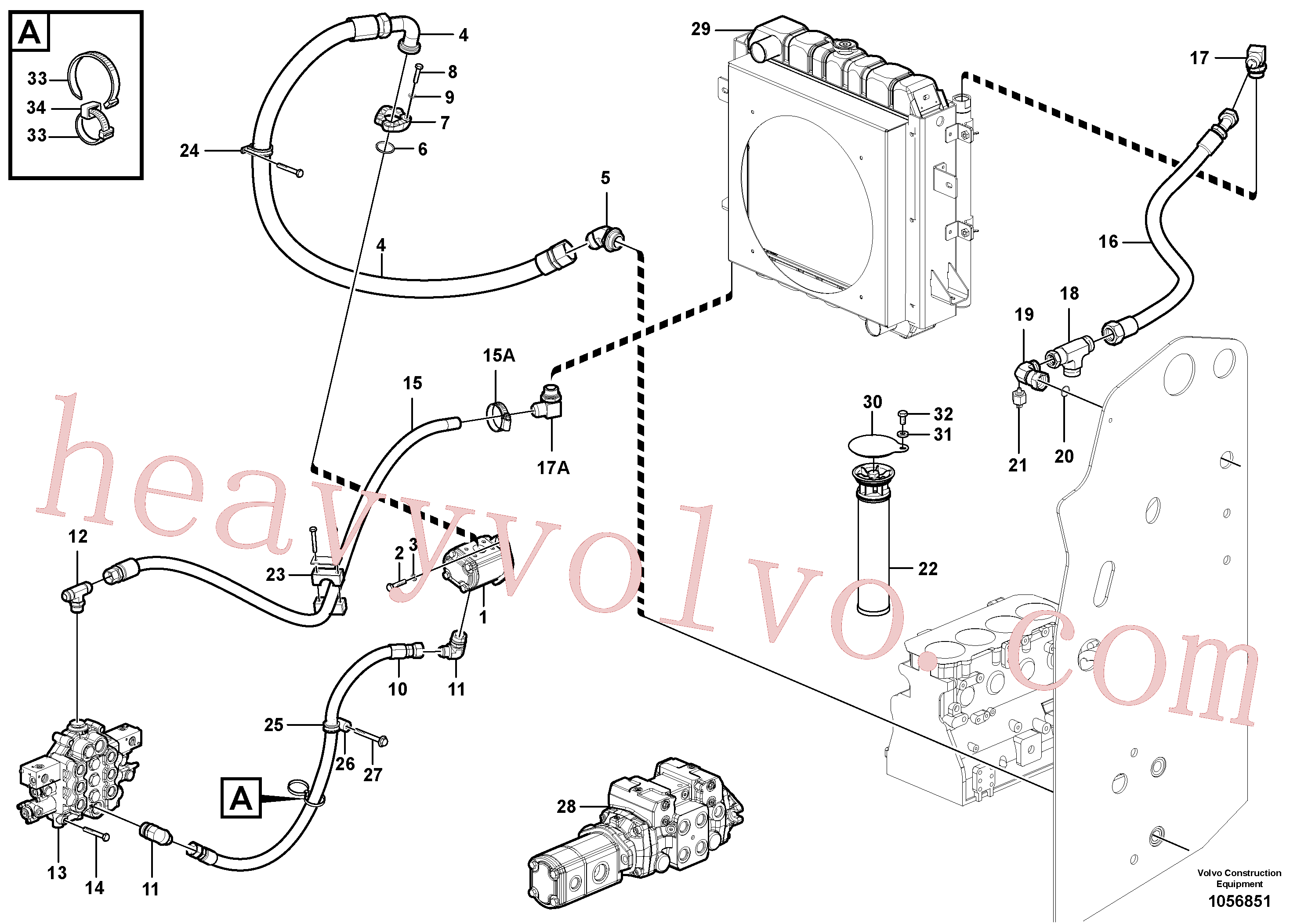 VOE940134 for Volvo Supply/return and Cooling Circuits(1056851 assembly)