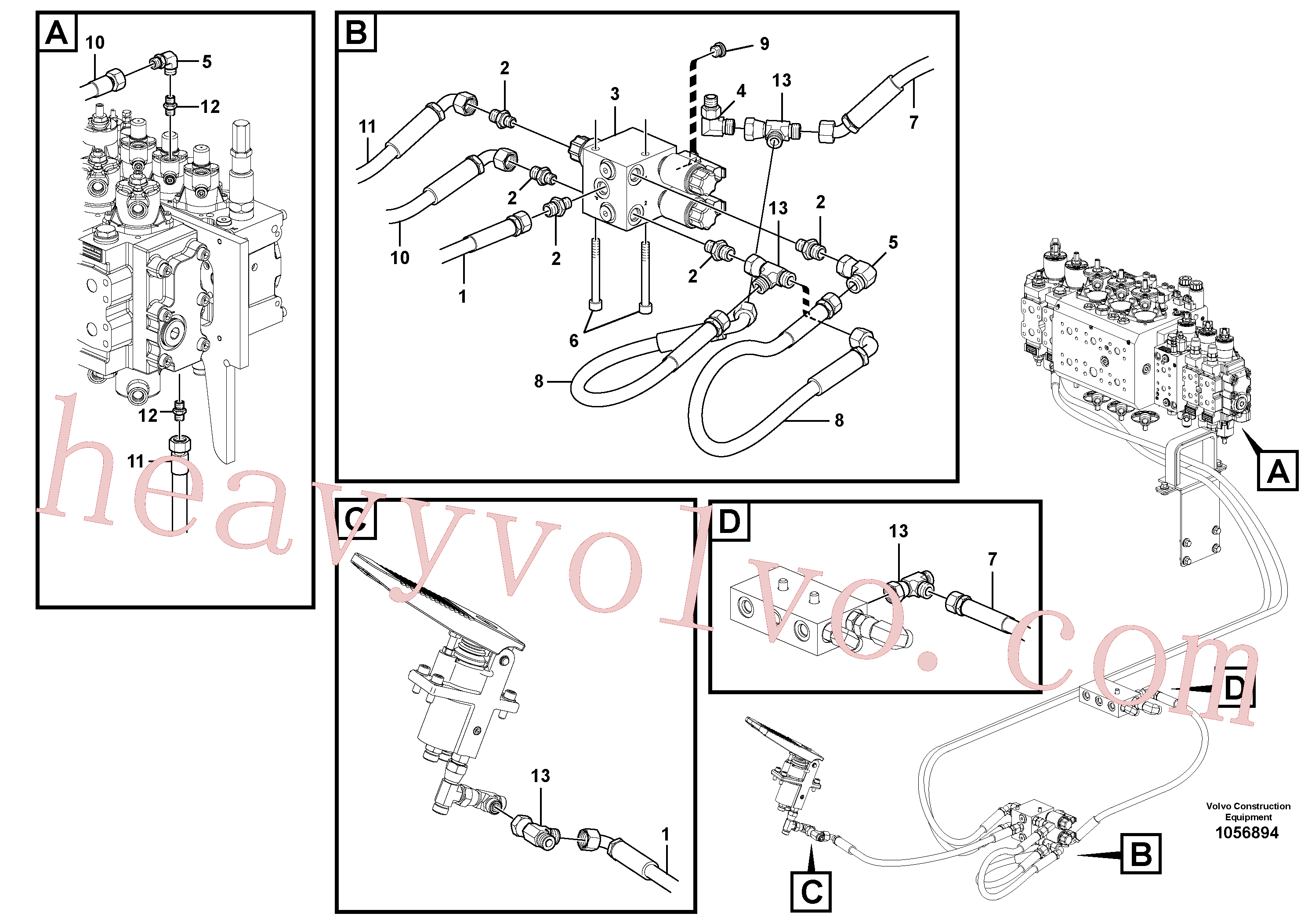 VOE984347 for Volvo Servo system, hammer and shear(1056894 assembly)