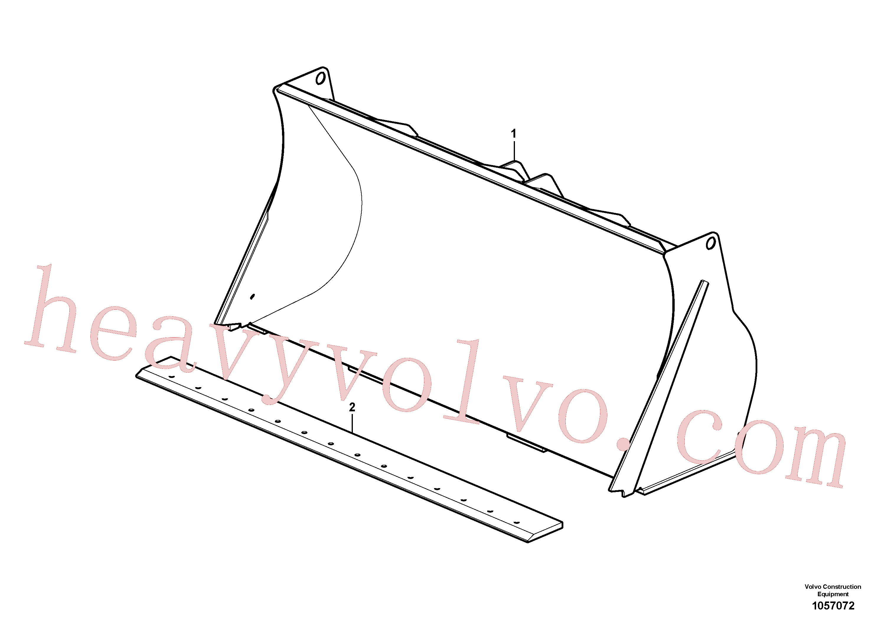 VOE15229732 for Volvo Bucket, straight lip without teeth(1057072 assembly)