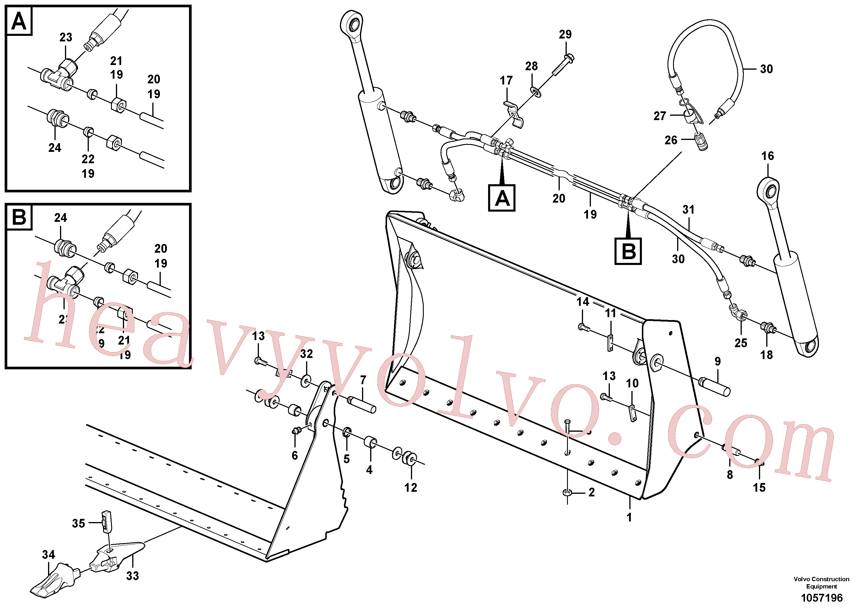 ZM2120880 for Volvo Multi-purpose bucket(1057196 assembly)