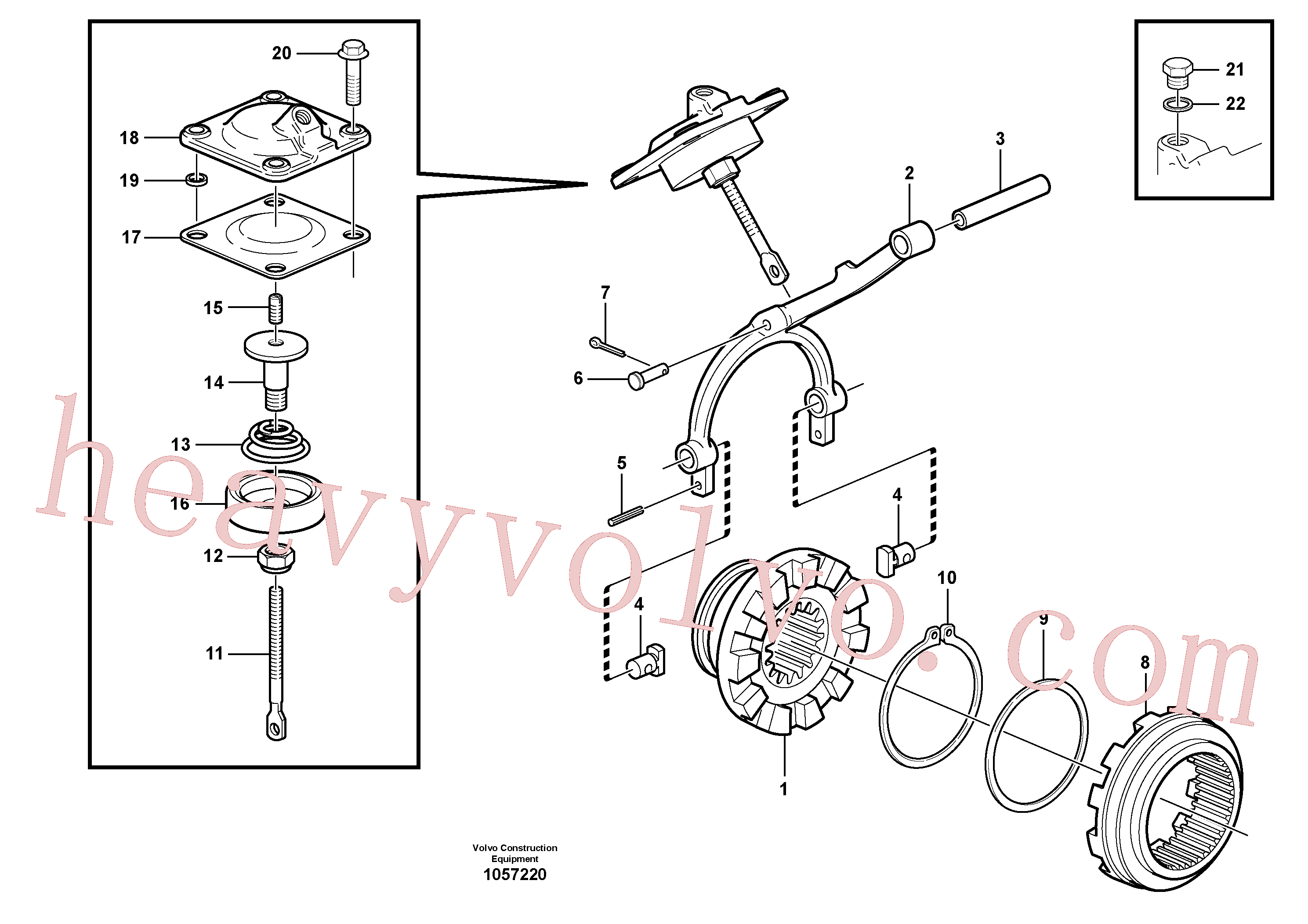 VOE914486 for Volvo Differential lock(1057220 assembly)