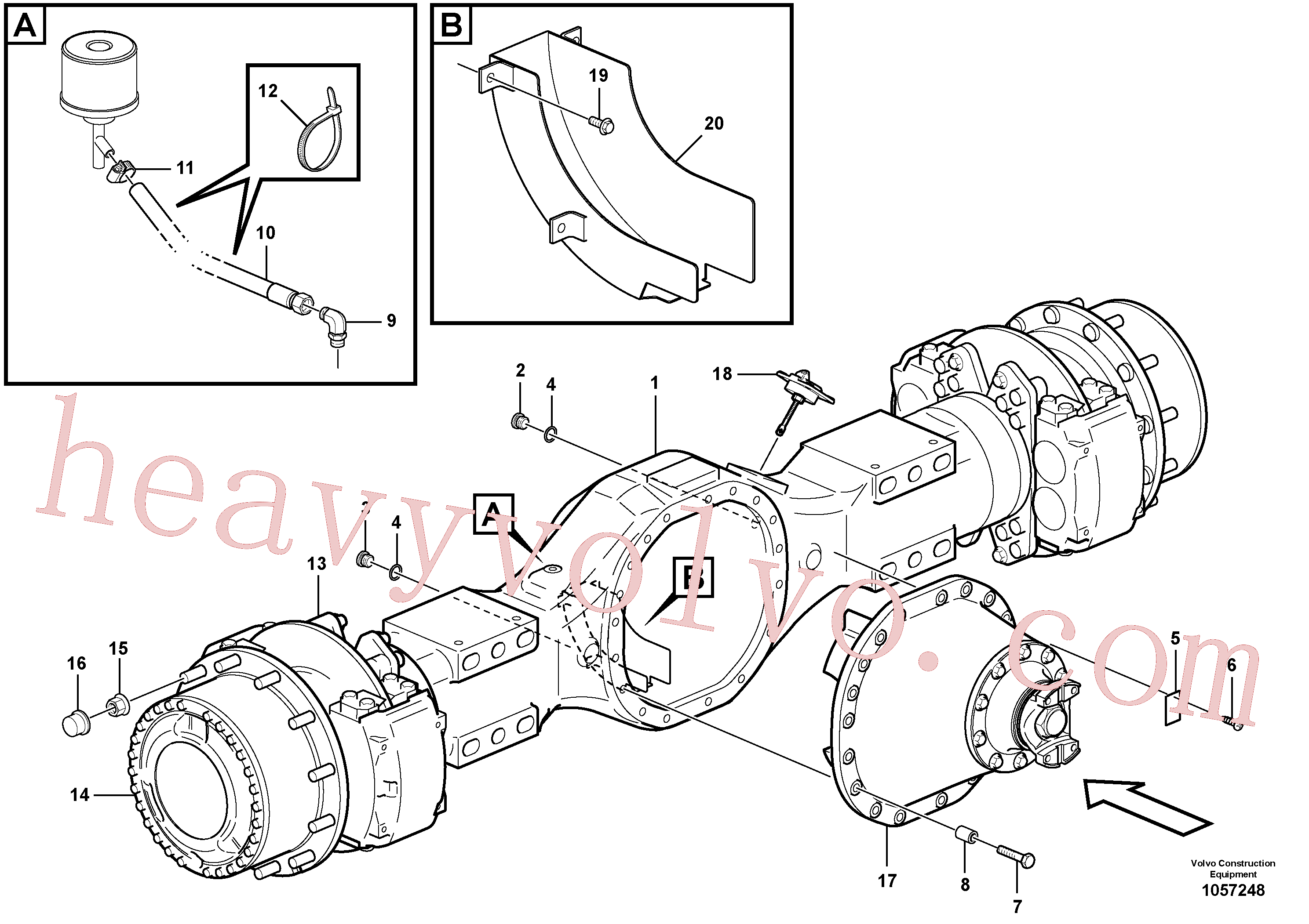 VOE958228 for Volvo Planetary axle, motor unit(1057248 assembly)