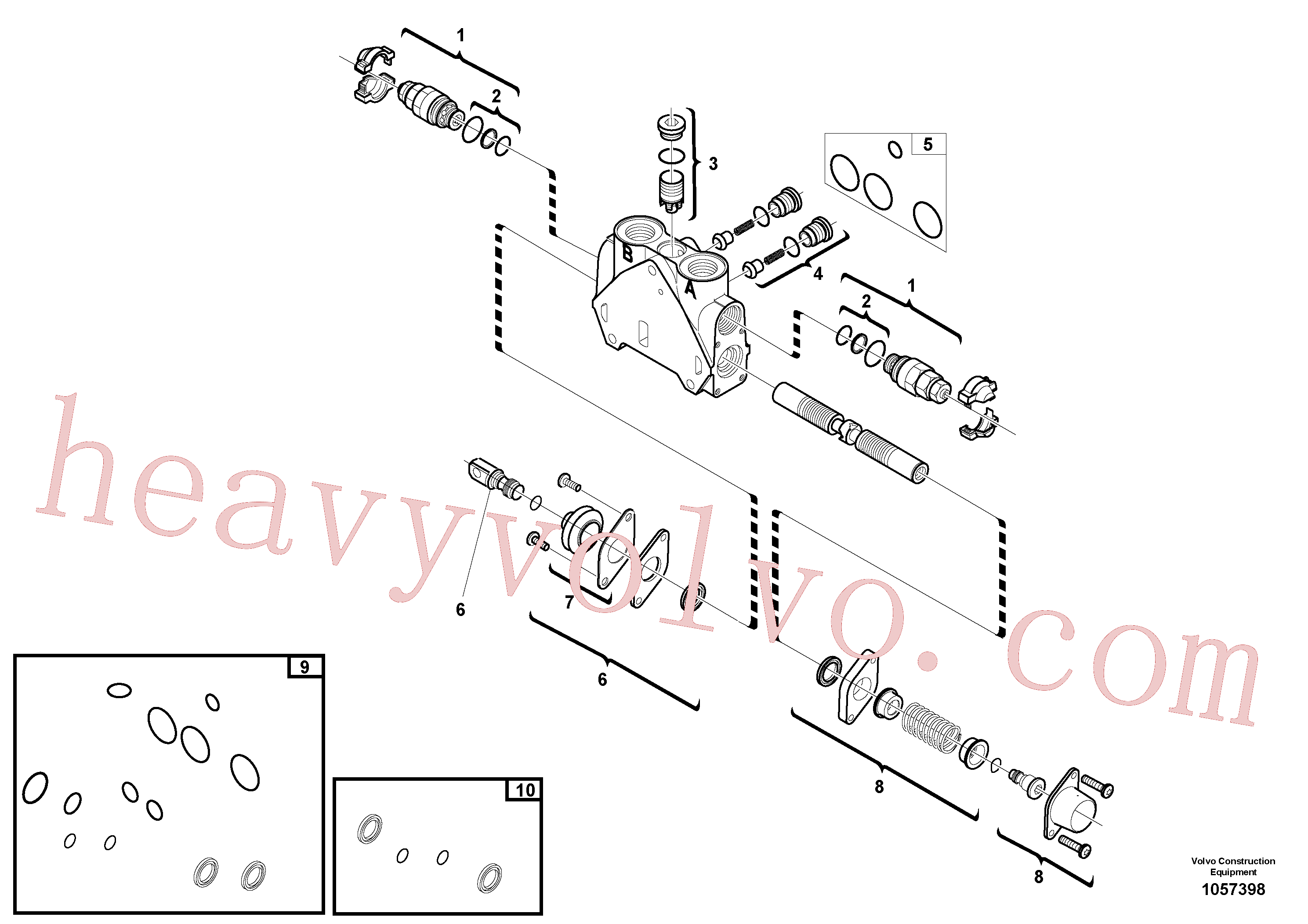 VOE11712880 for Volvo Valve section(1057398 assembly)