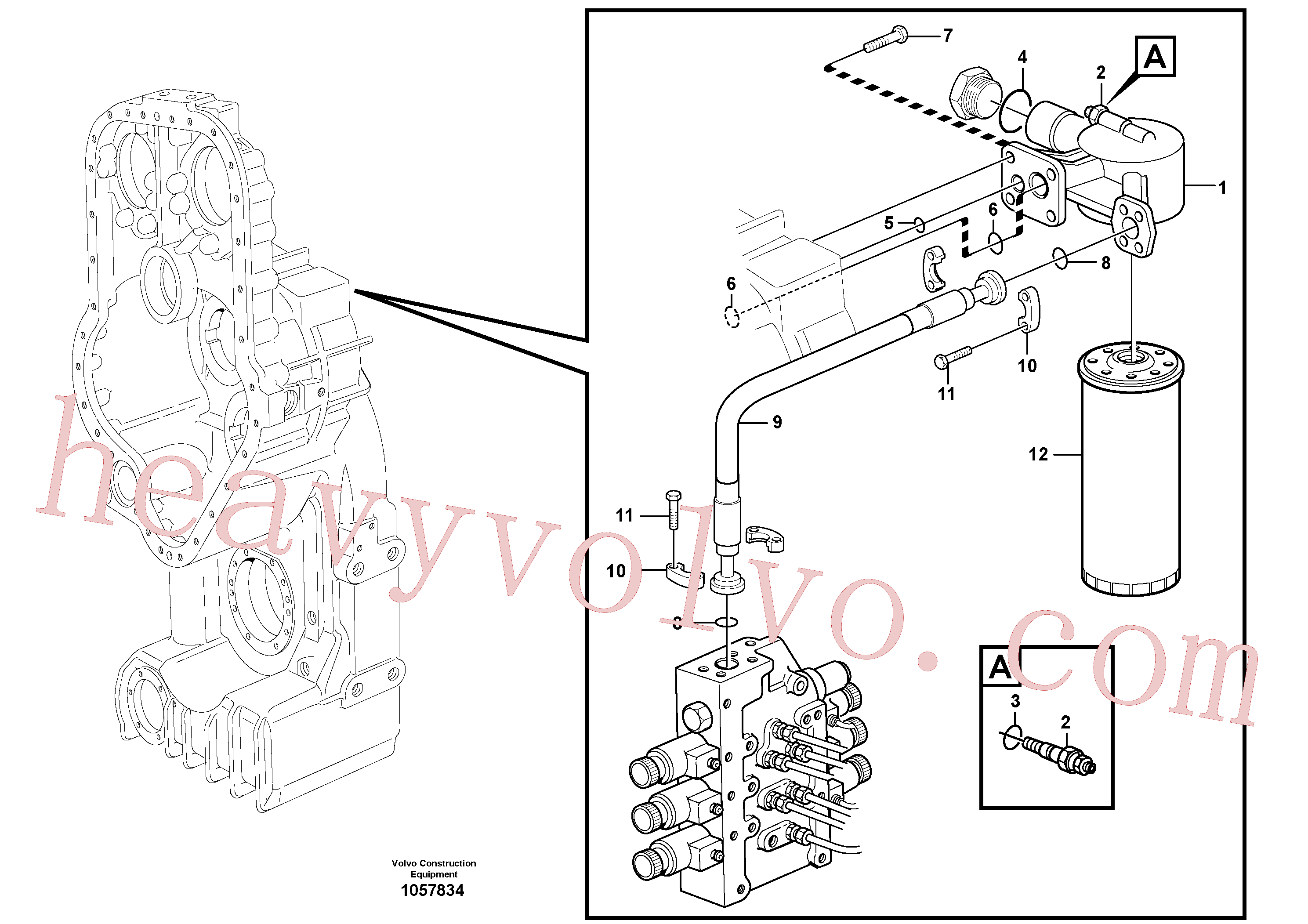 VOE13949410 for Volvo Oil filter(1057834 assembly)