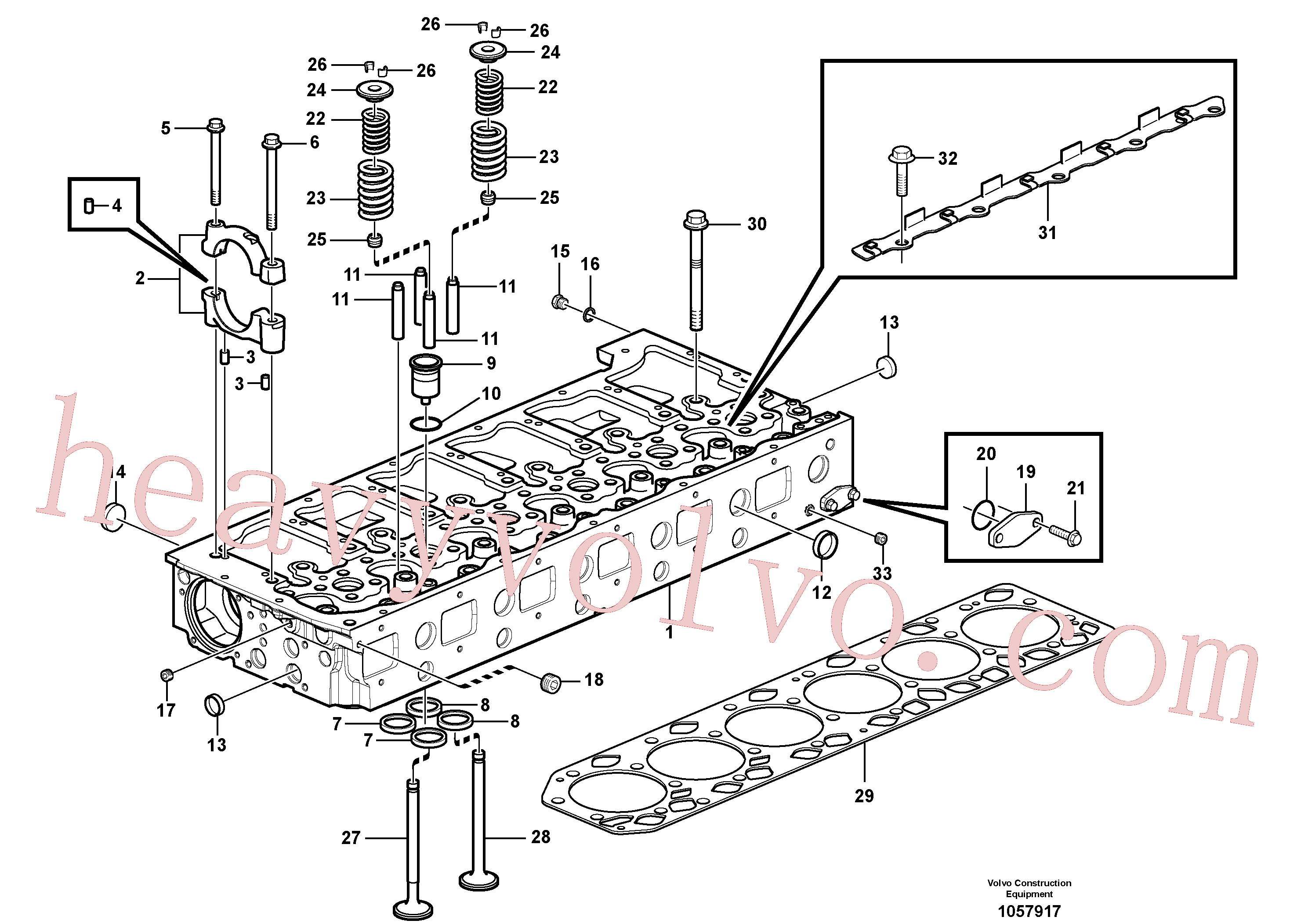 VOE13944926 for Volvo Cylinder head(1057917 assembly)