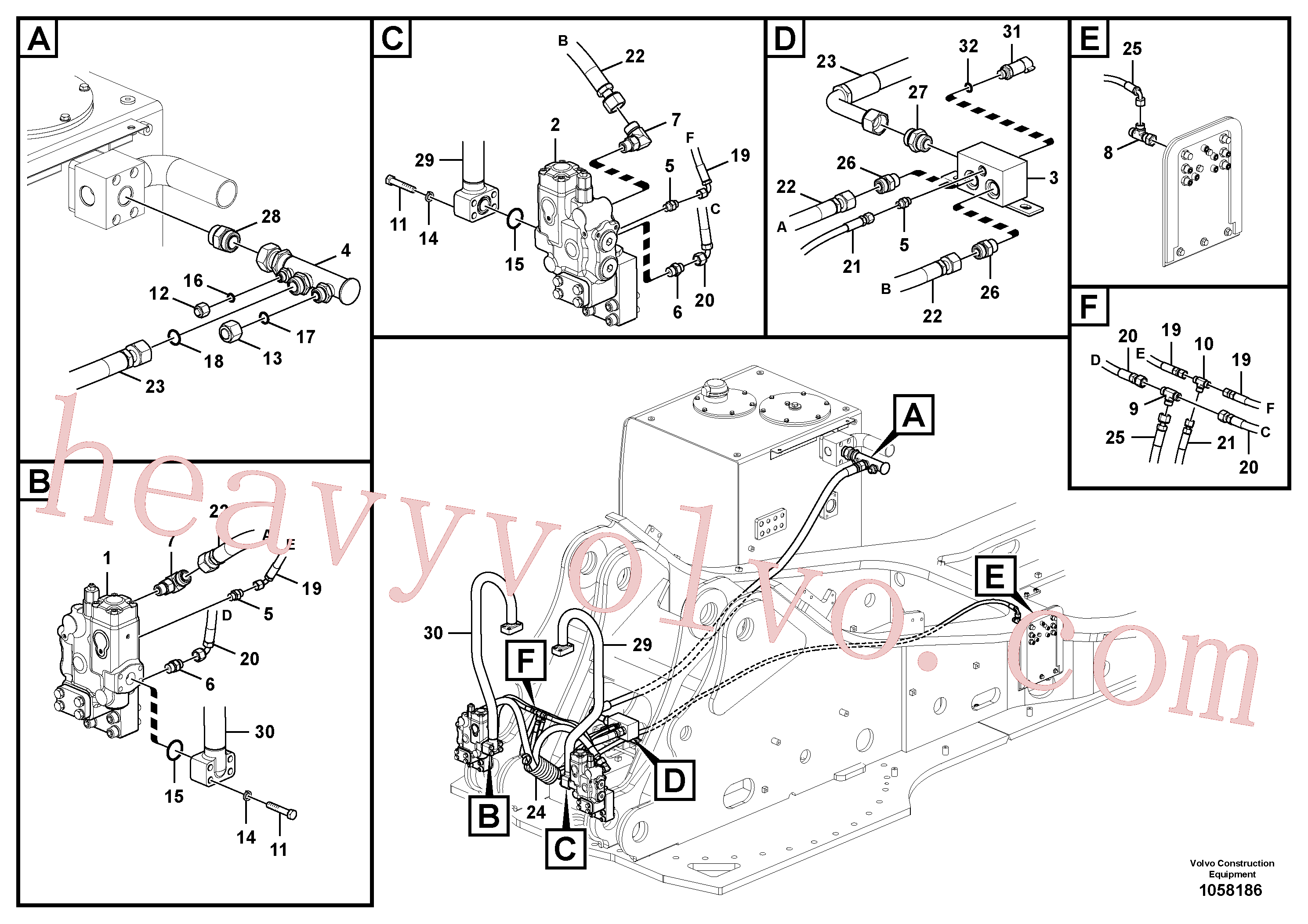 VOE937776 for Volvo Working hydraulic, boom rupture(1058186 assembly)