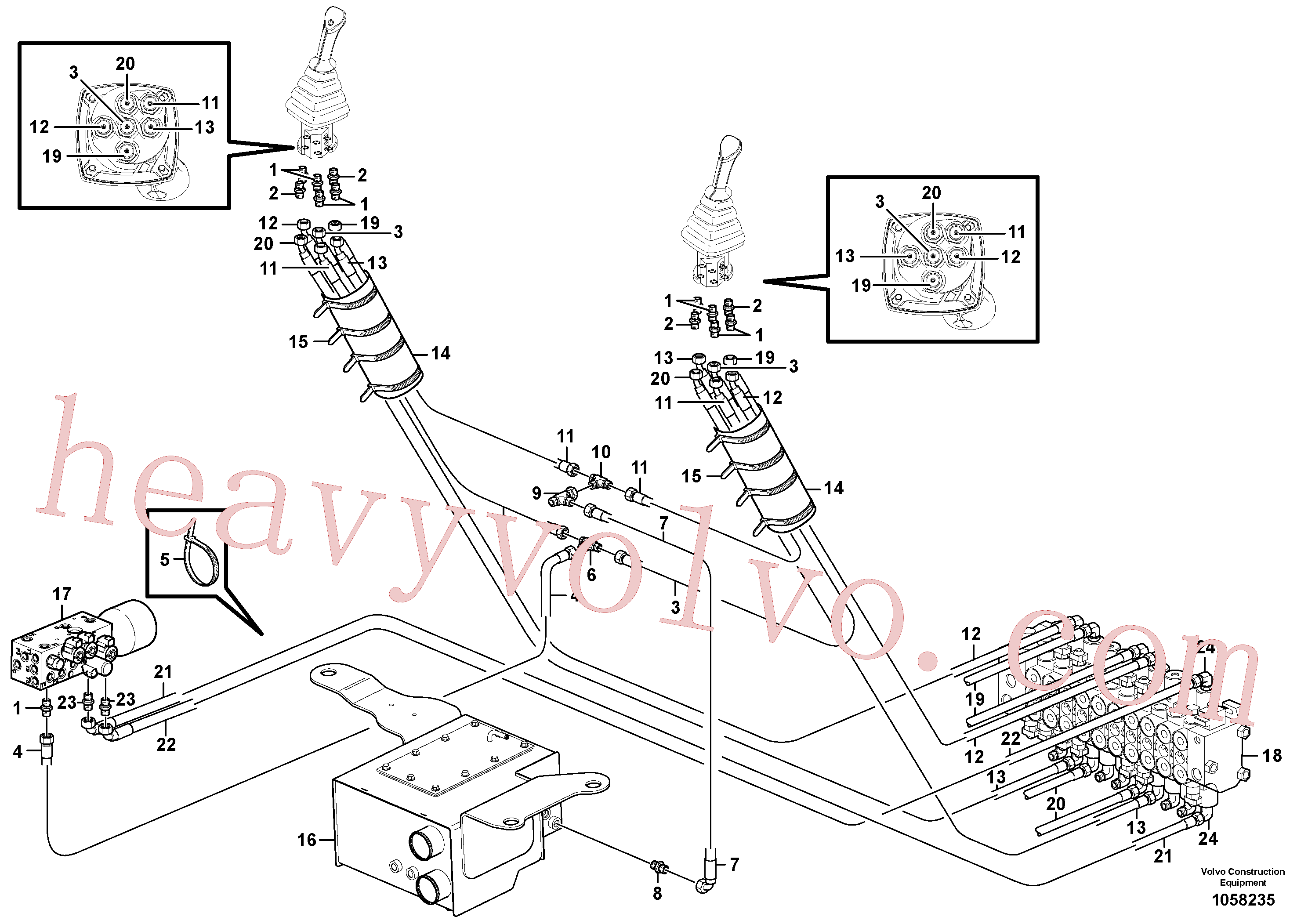 VOE937112 for Volvo Servo system, Excavator controls(1058235 assembly)