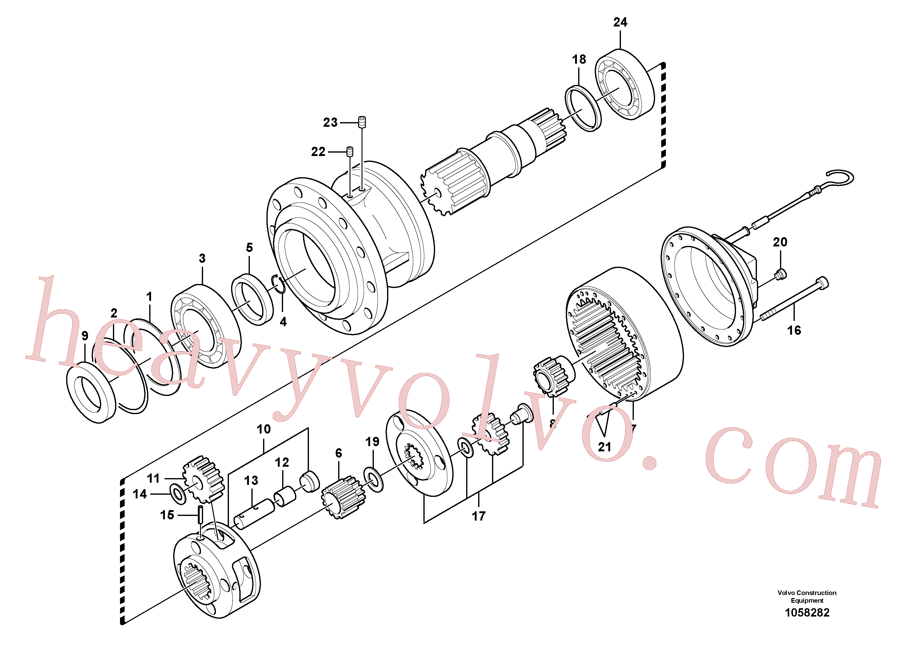 VOE14602308 for Volvo Swing gearbox(1058282 assembly)