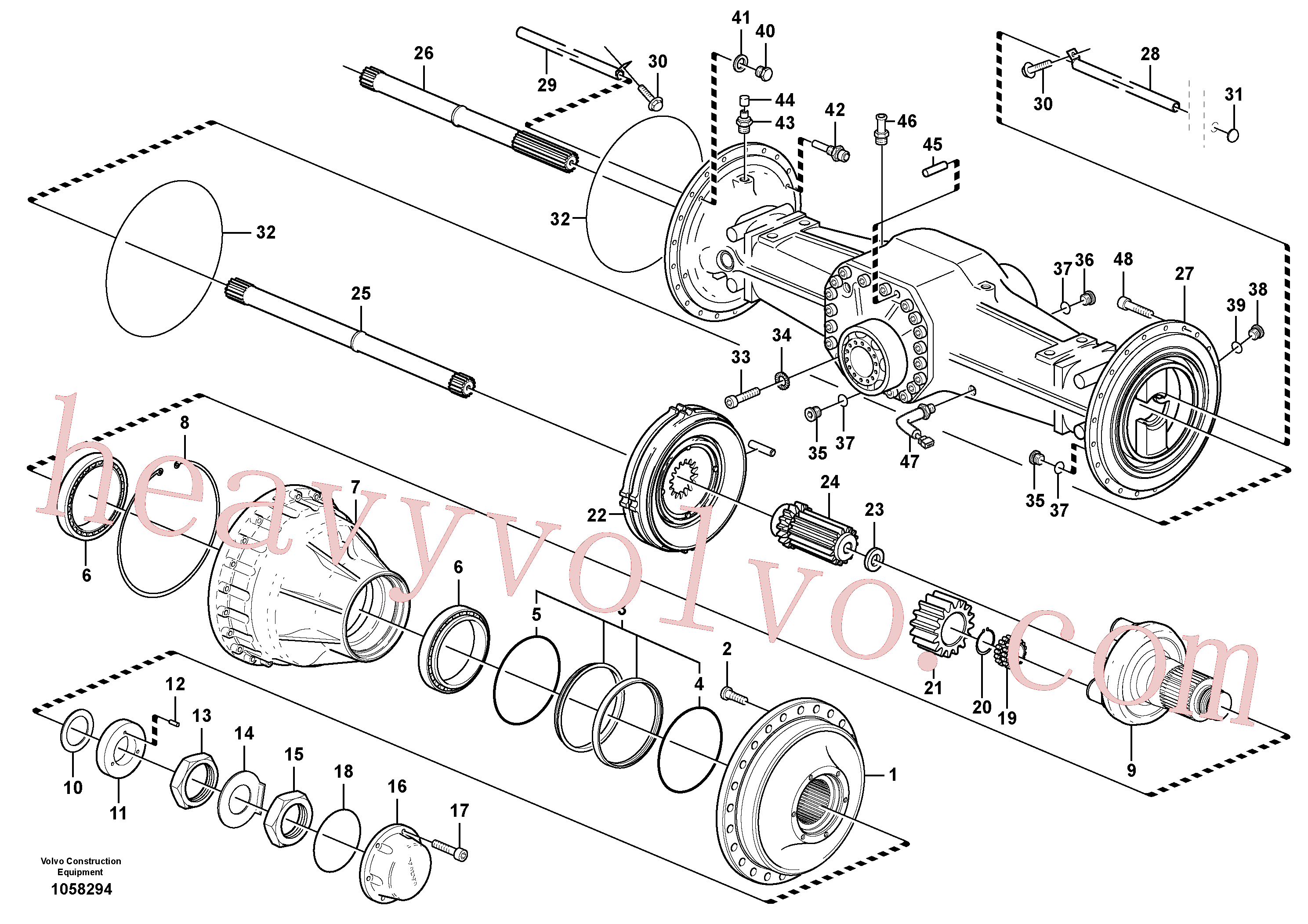 VOE968208 for Volvo Planetary axle, rear(1058294 assembly)