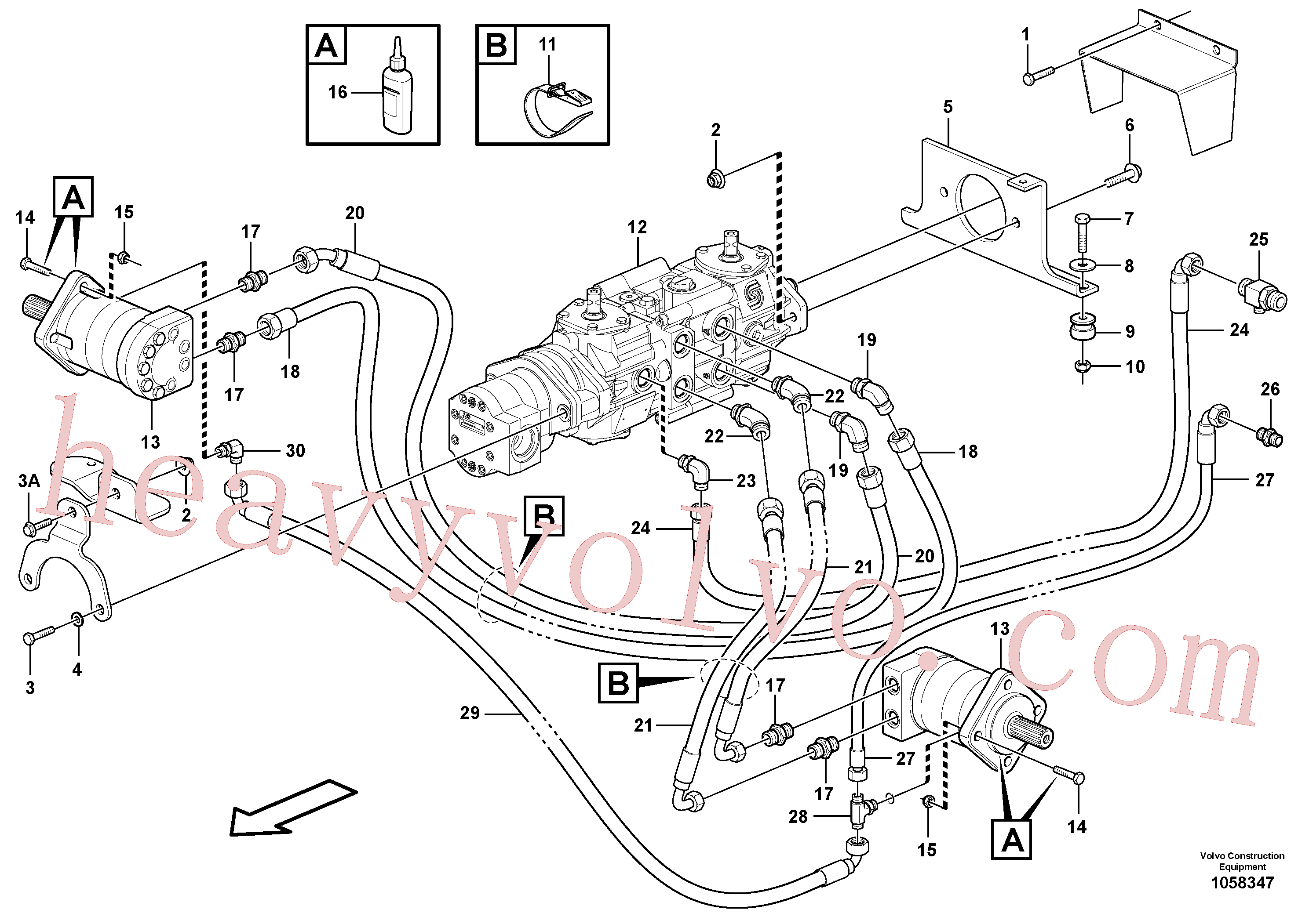 VOE11842233 for Volvo Hydraulic system Transport(1058347 assembly)