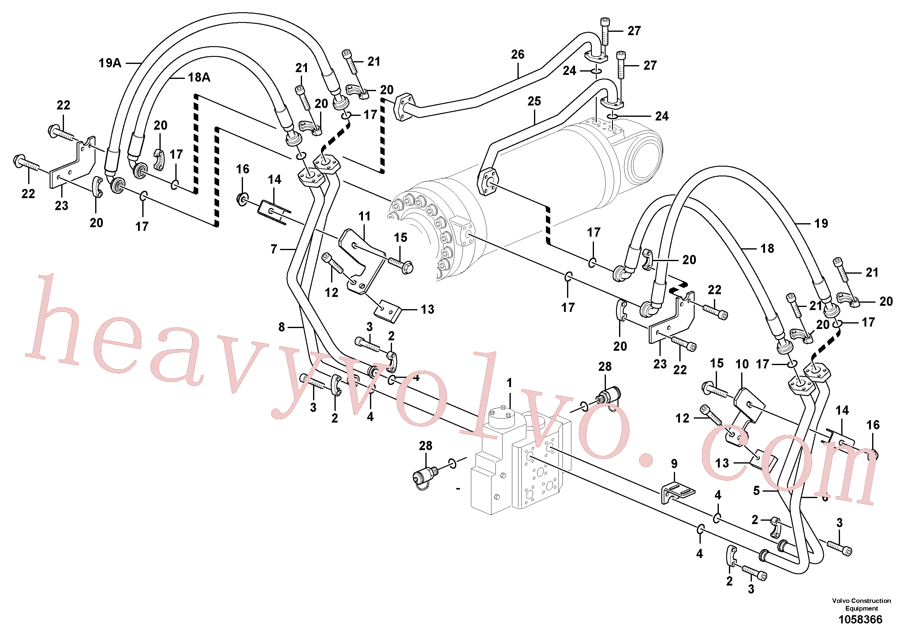 VOE17241946 for Volvo Hydraulic system, tilt function(1058366 assembly)