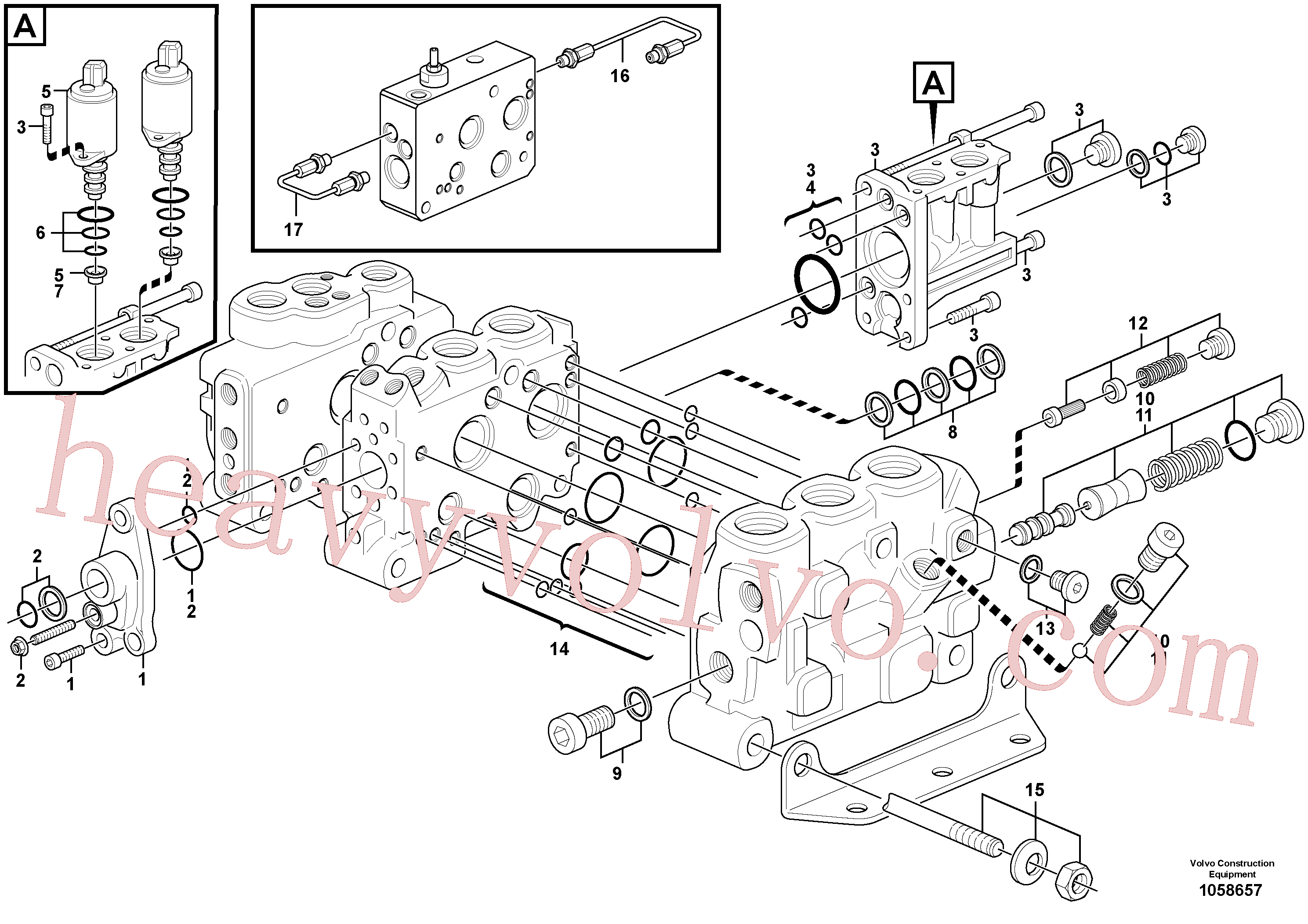 VOE15166040 for Volvo Control valve(1058657 assembly)