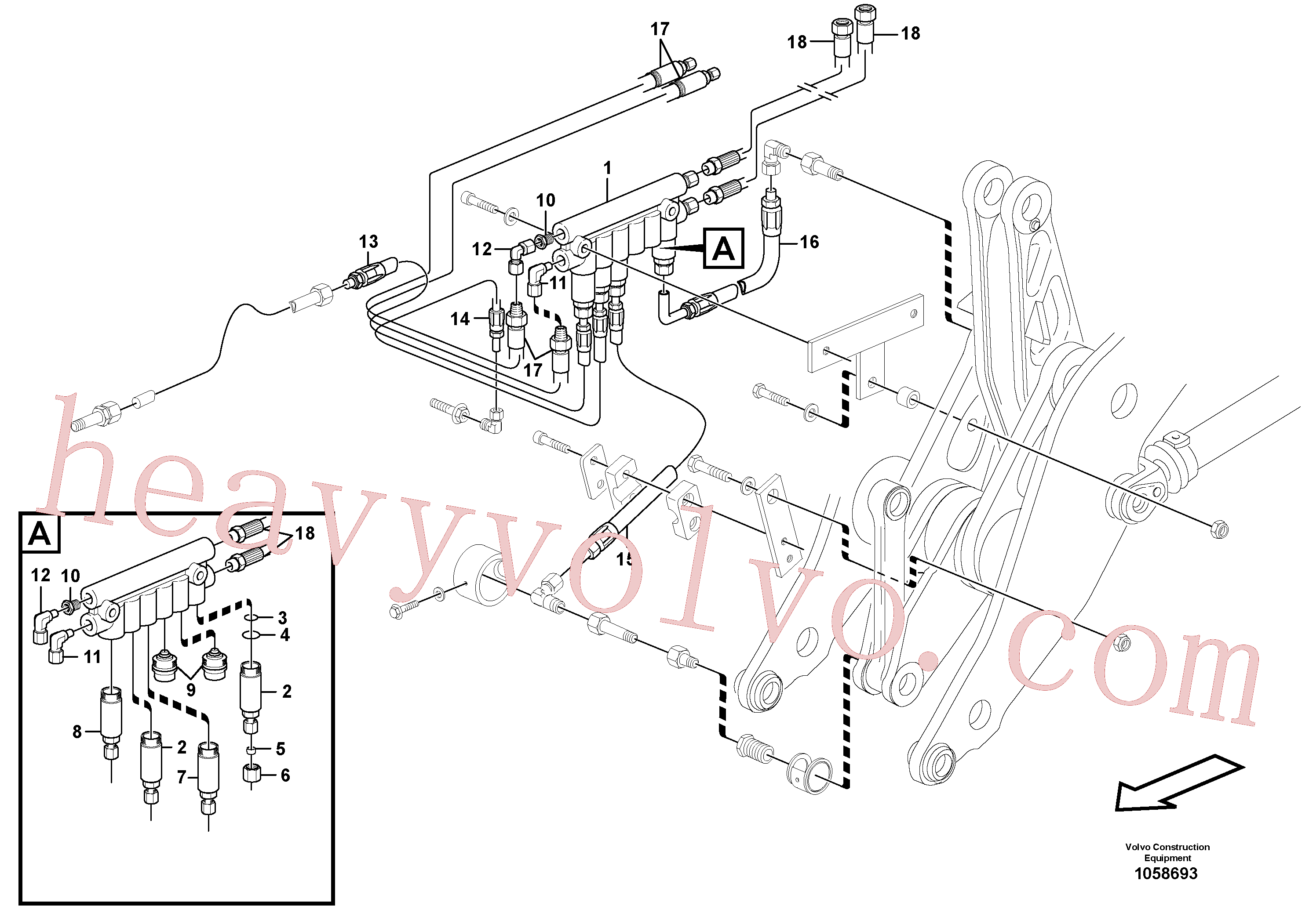 VOE11432340 for Volvo Distribution block, B2.(1058693 assembly)