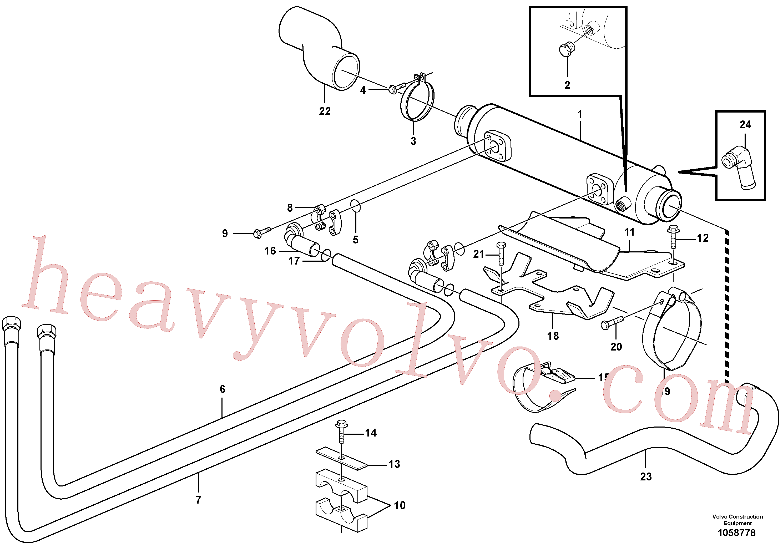 VOE1545257 for Volvo Oil cooler(1058778 assembly)