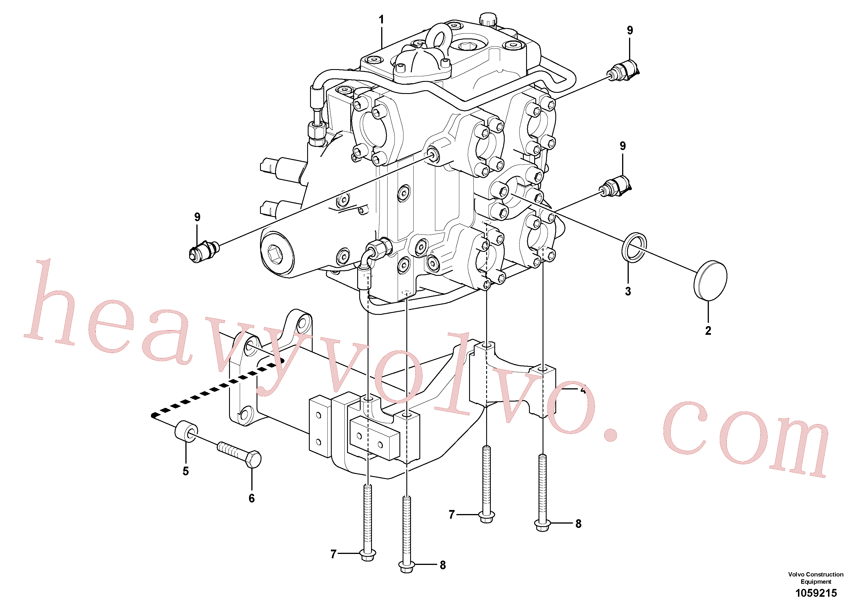 VOE15076862 for Volvo Control valve with fitting parts.(1059215 assembly)