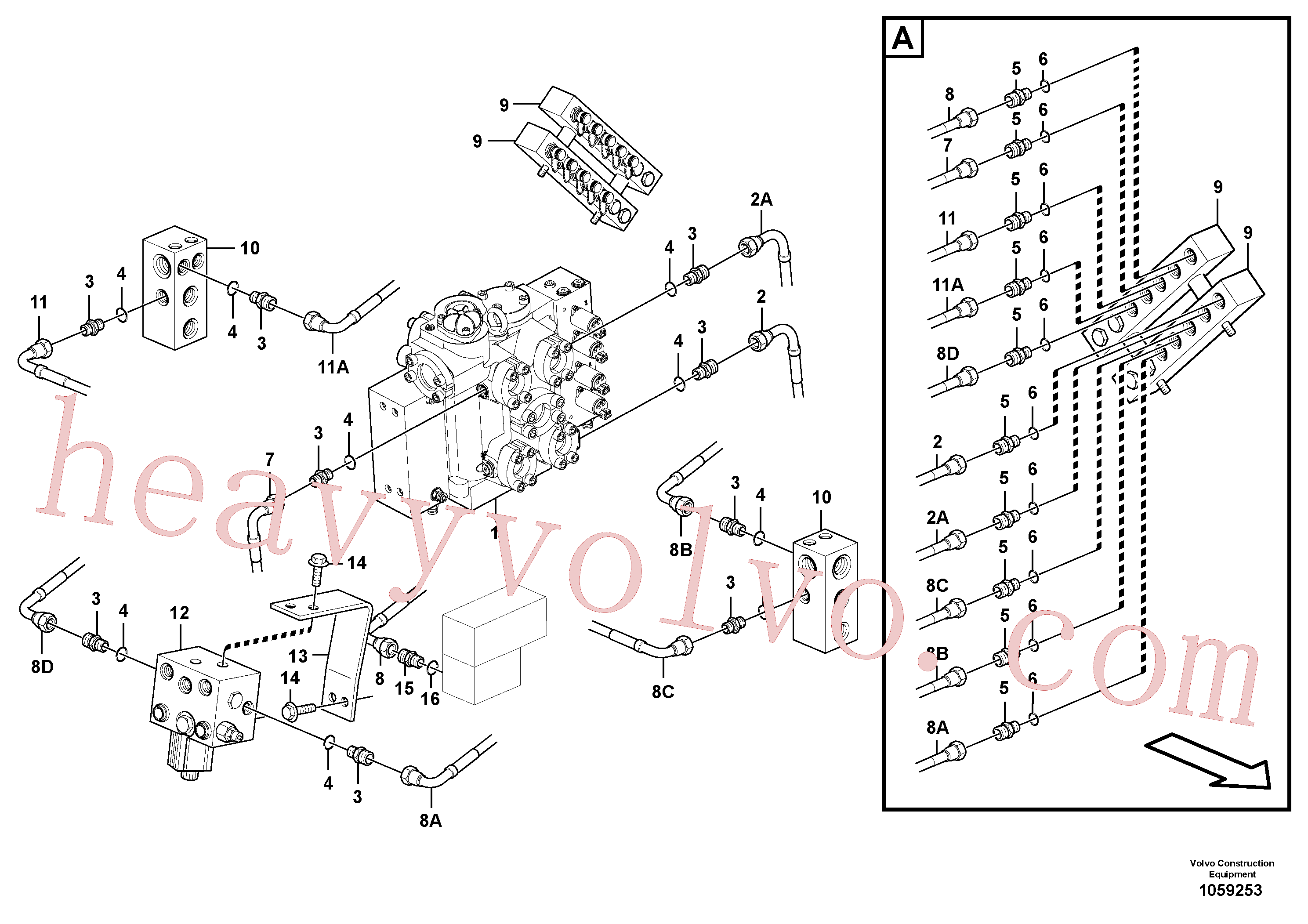 VOE945355 for Volvo Working hydraulic(1059253 assembly)